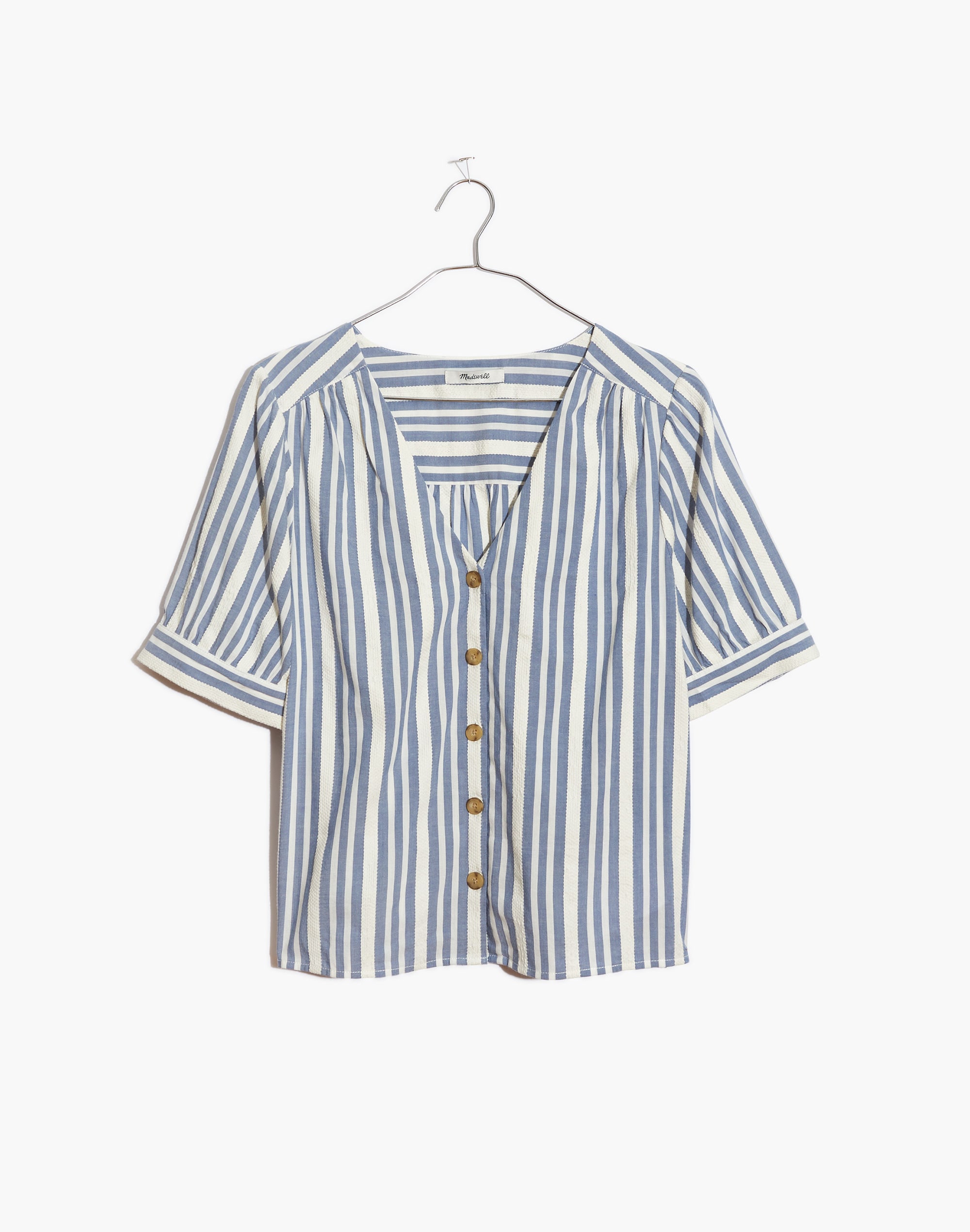 Plaza Button-Front Shirt in Stripe
