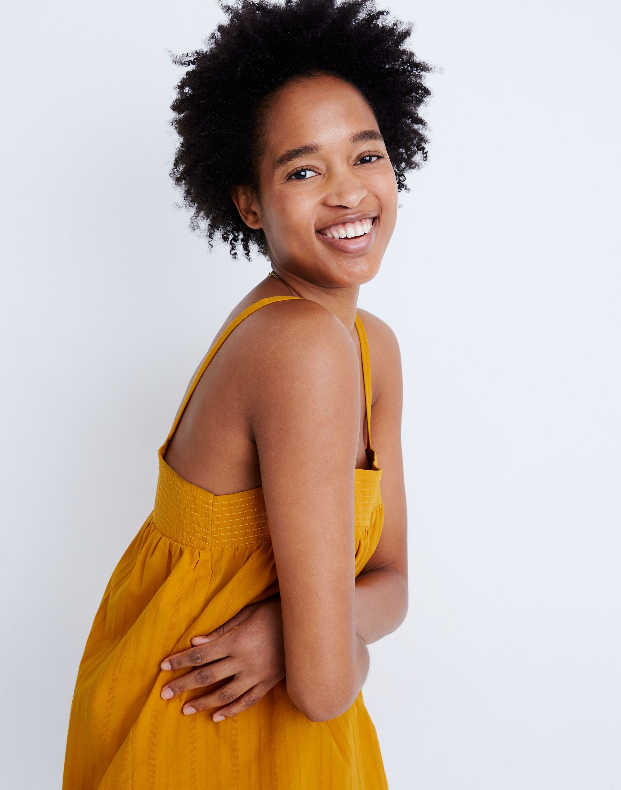 Stitched Swing Tank Top in Textured Stripe