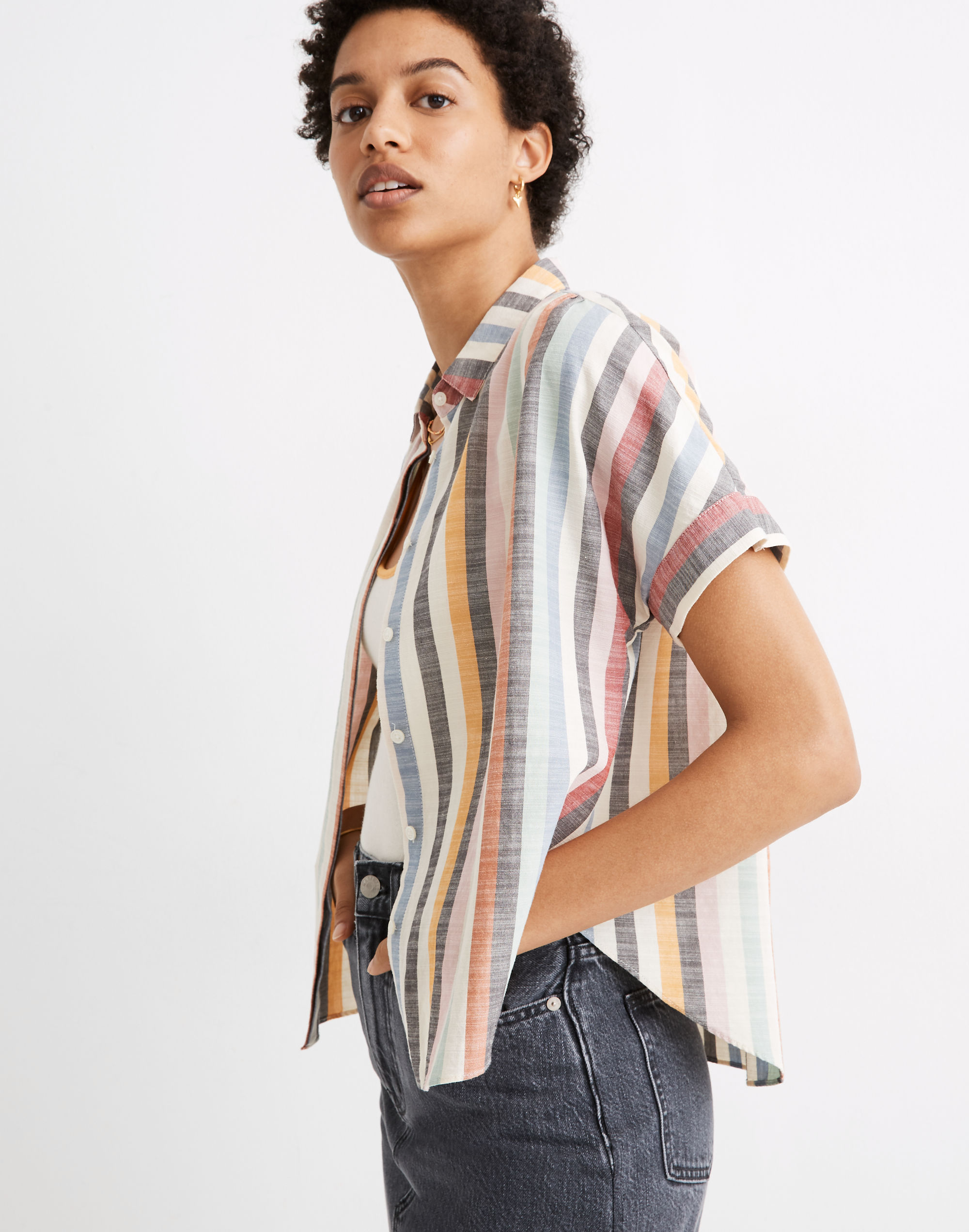 Hilltop Shirt in Rainbow Stripe