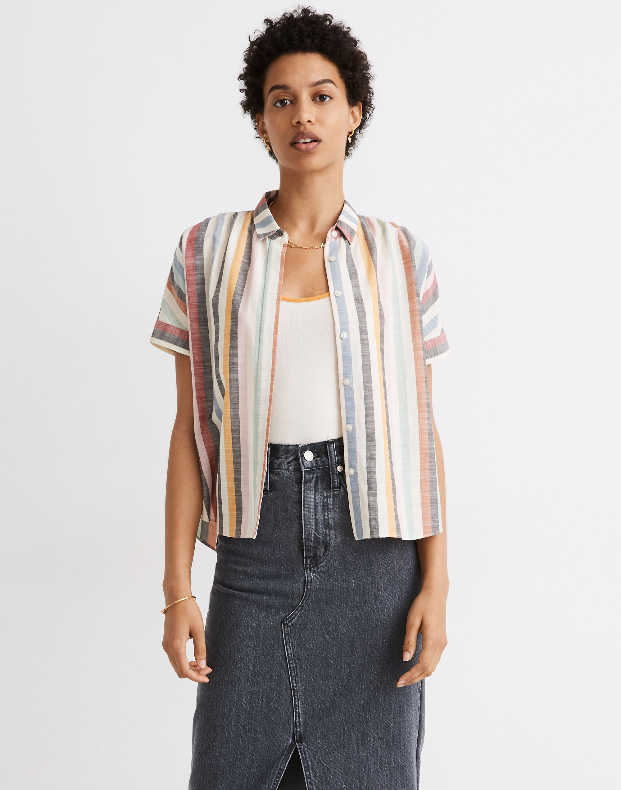 Hilltop Shirt in Rainbow Stripe