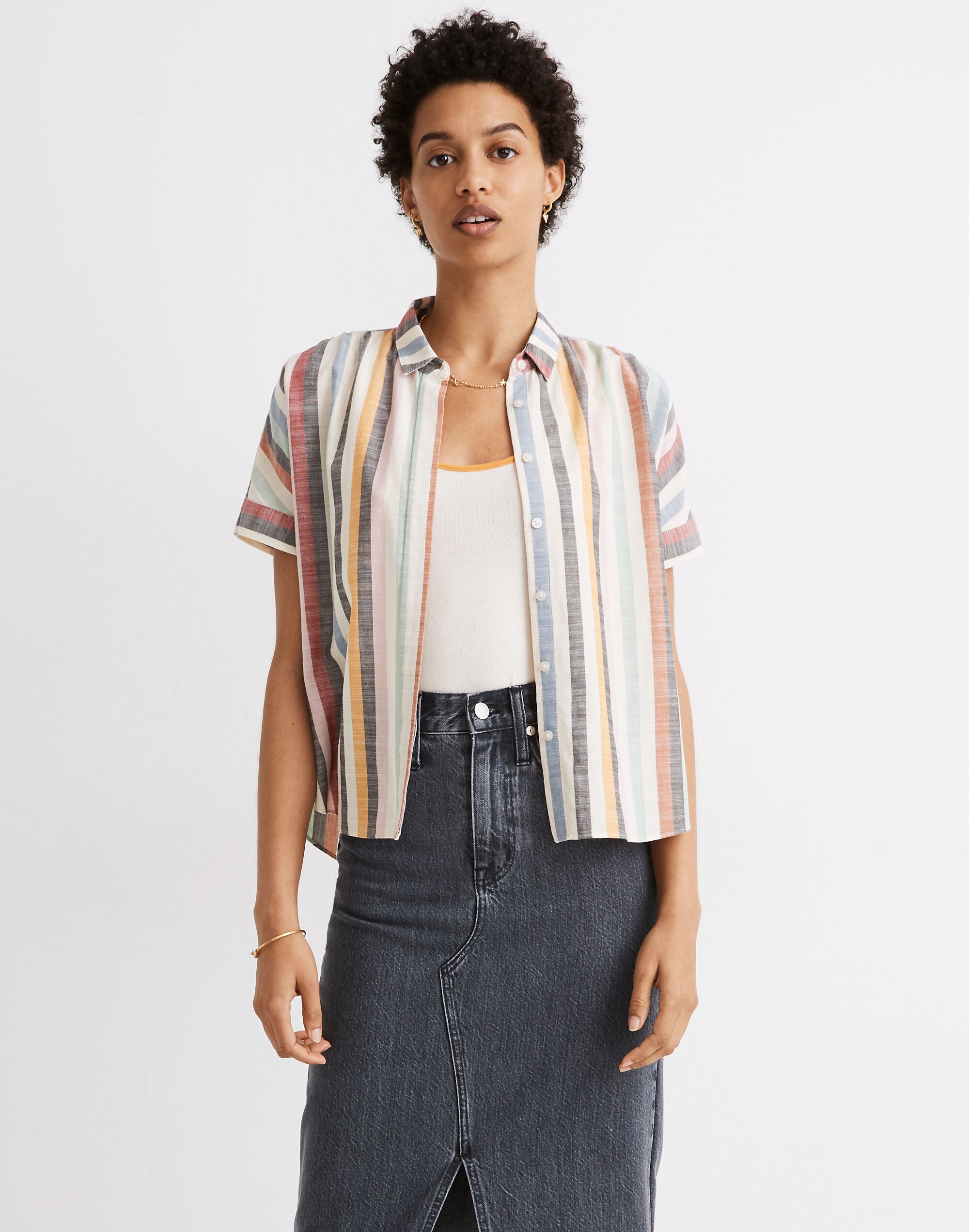 Hilltop Shirt in Rainbow Stripe