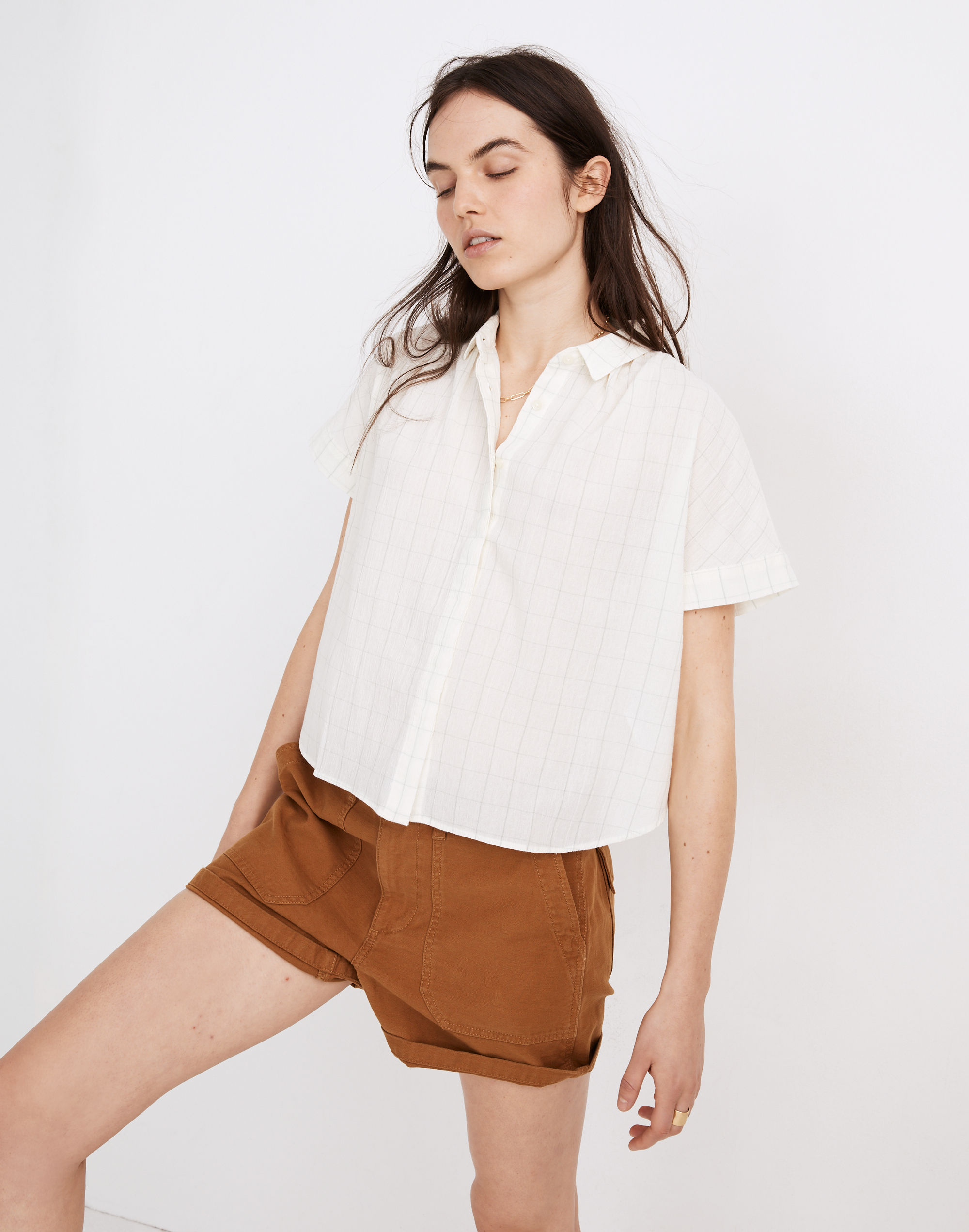 Hilltop Shirt in Windowpane Print