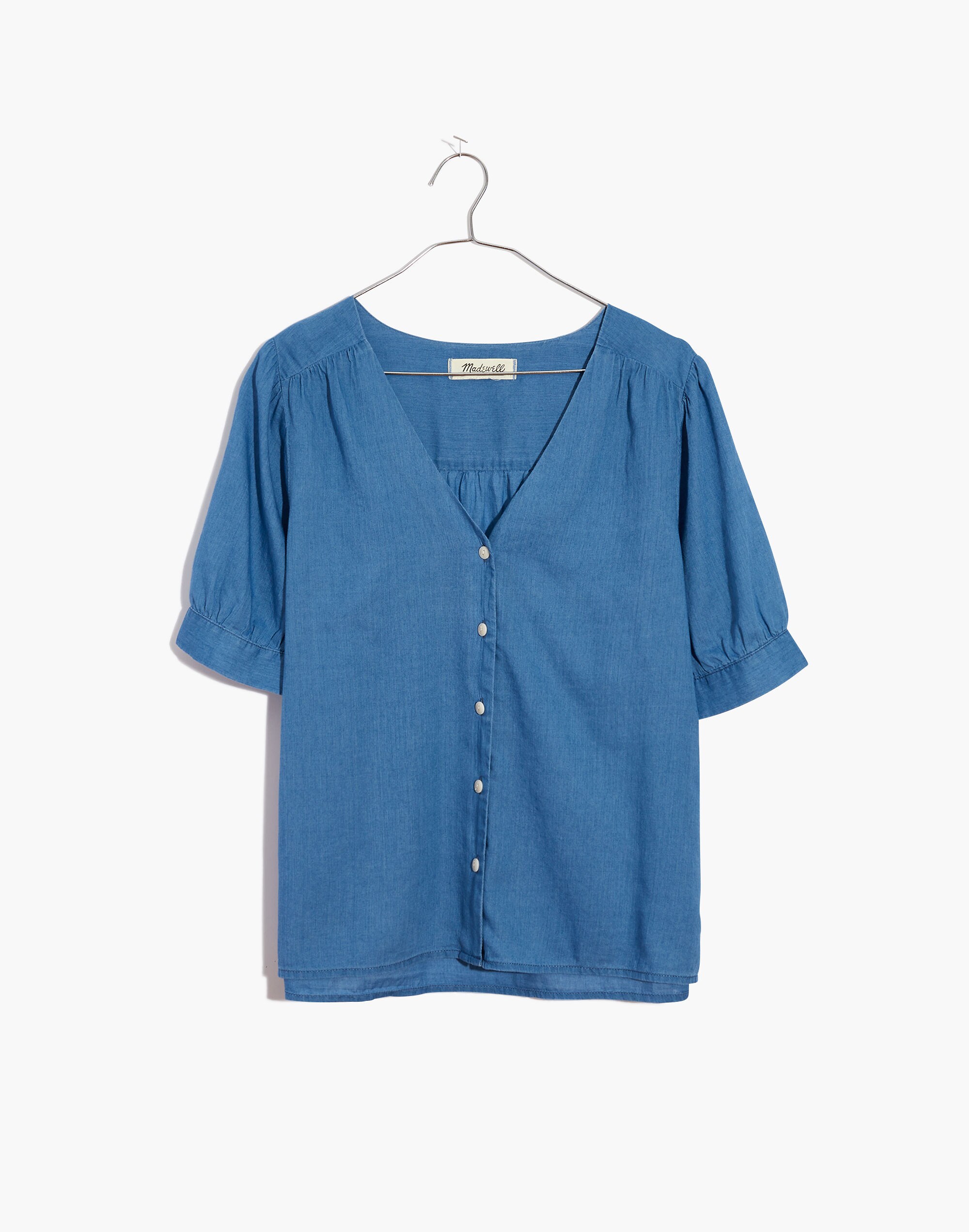 Denim Plaza Button-Front Shirt
