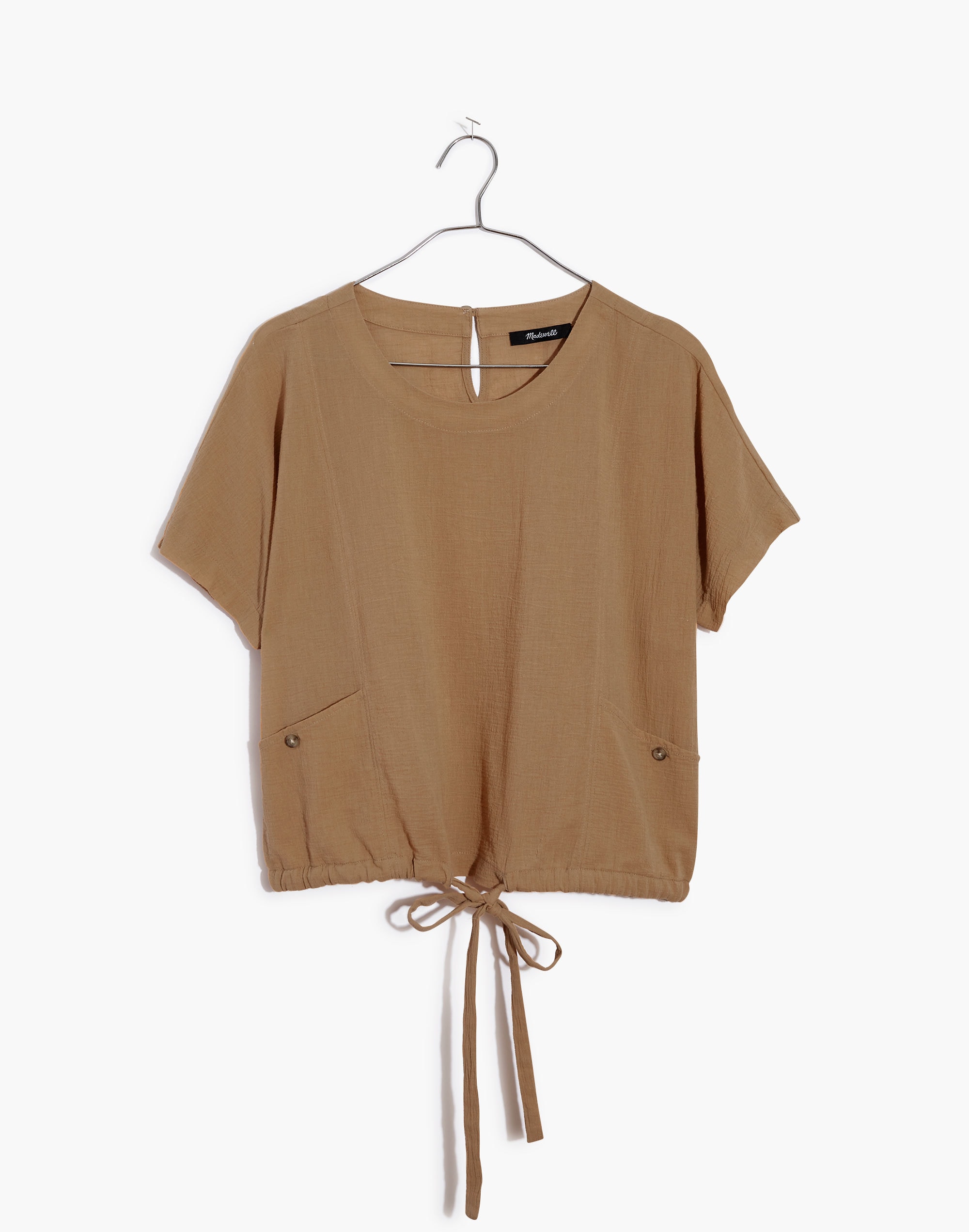 drawstring pocket top