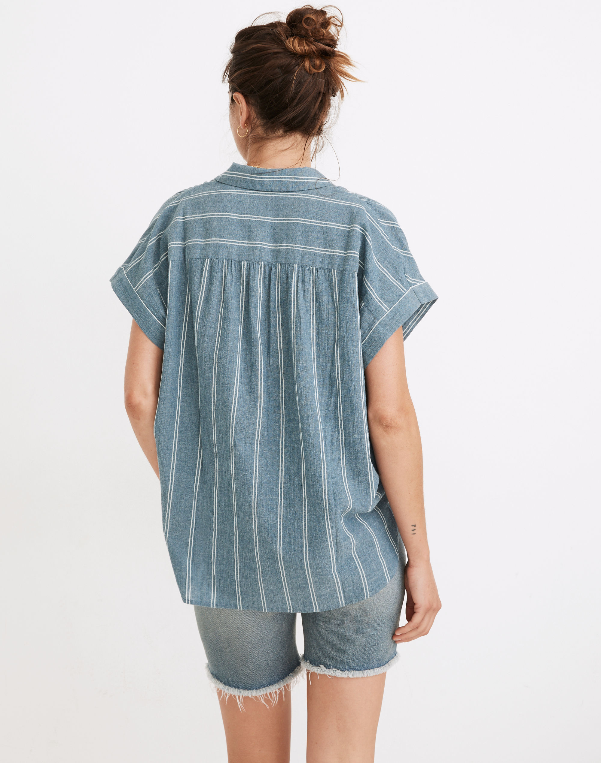 Central Shirt in Caspian Stripe