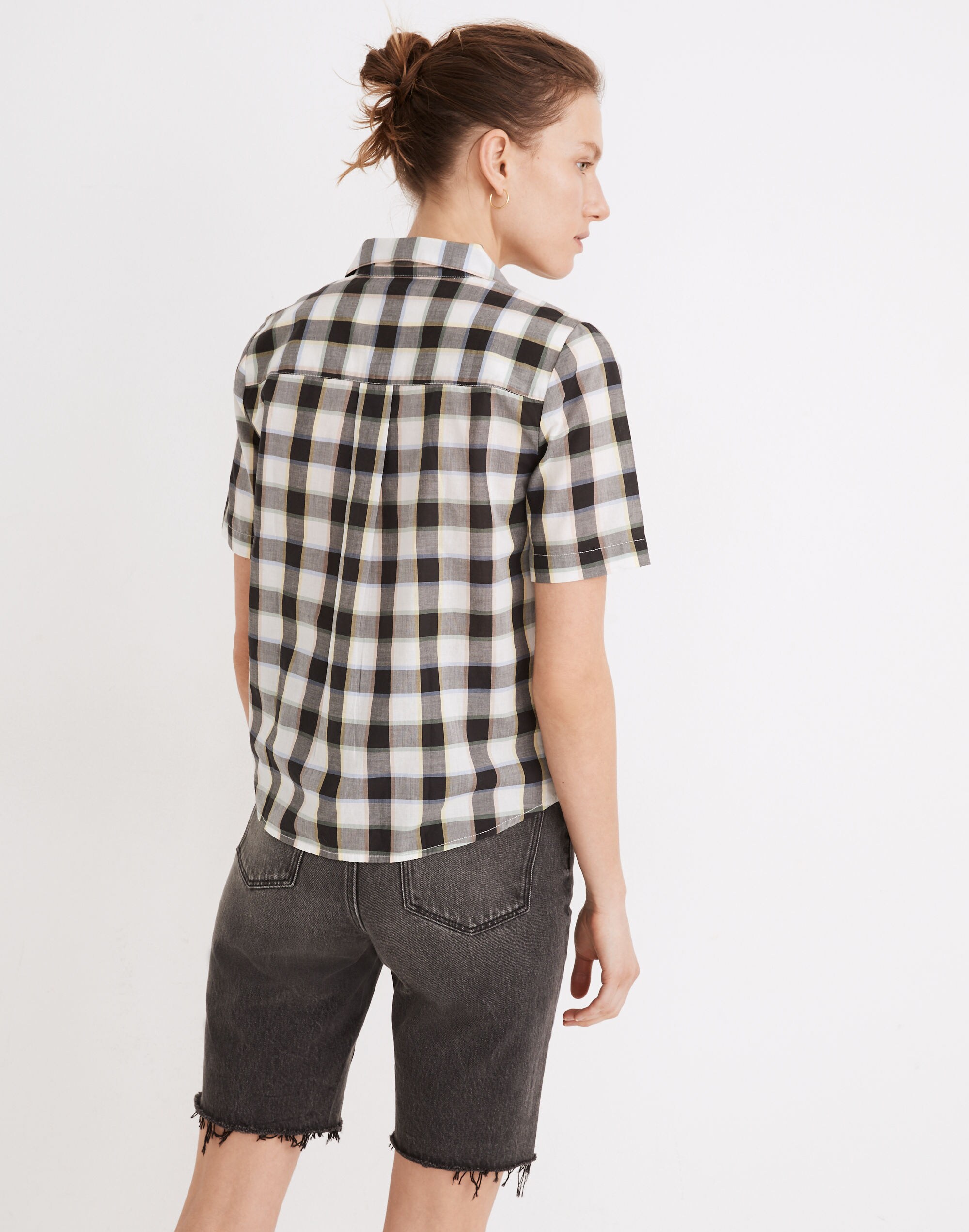 Boxy Camp Shirt in Rainbow Check