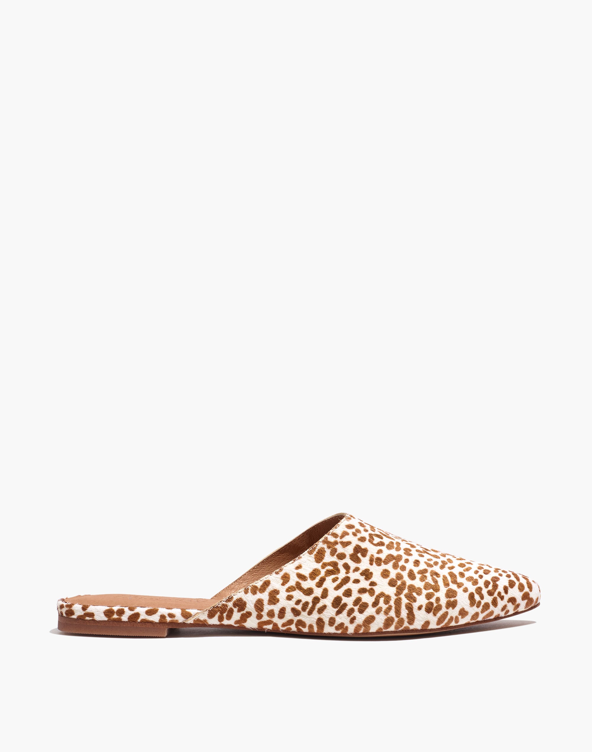 The Remi Mule in Mini Leopard Calf Hair