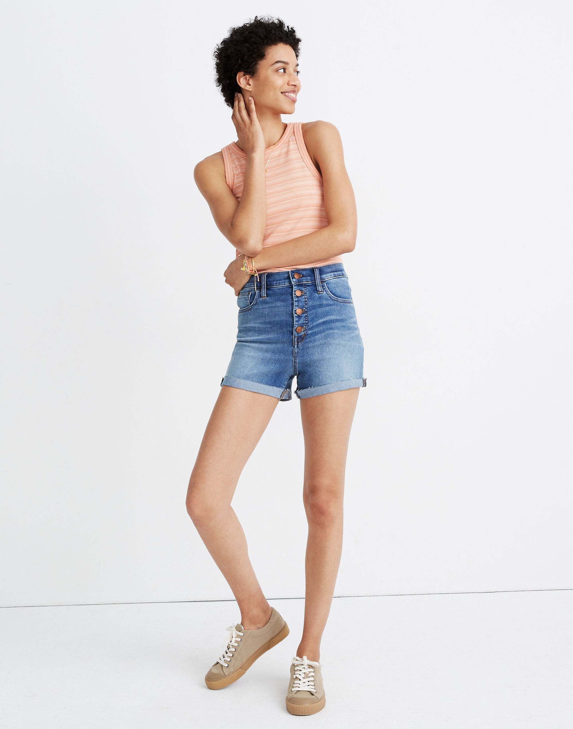Roadtripper Jean Shorts in Pollard Wash: Button-Front Edition