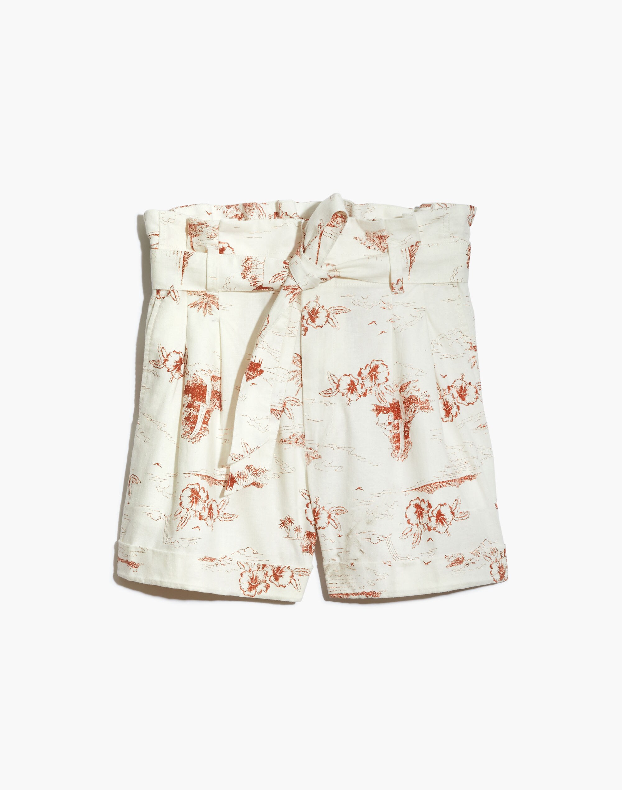 Paperbag Shorts in Paradise Toile