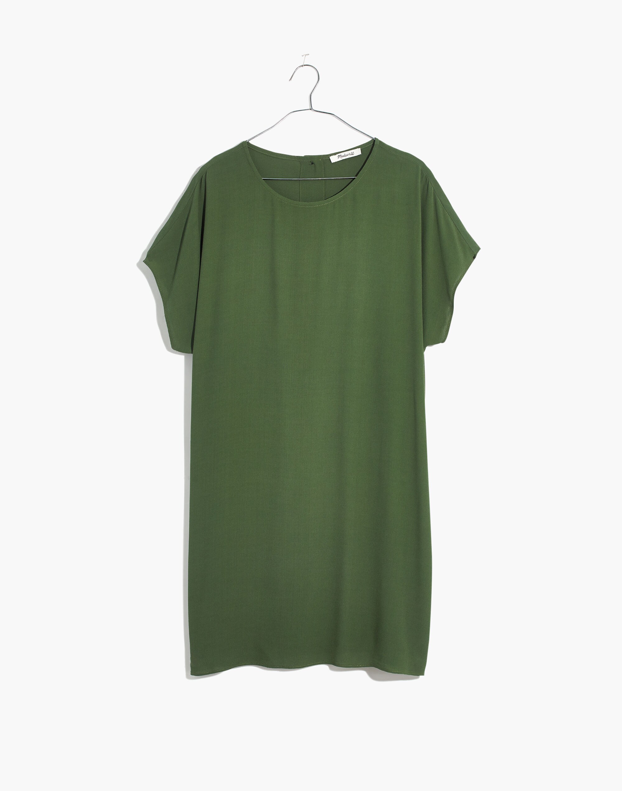 Crewneck Button-Back Easy Dress