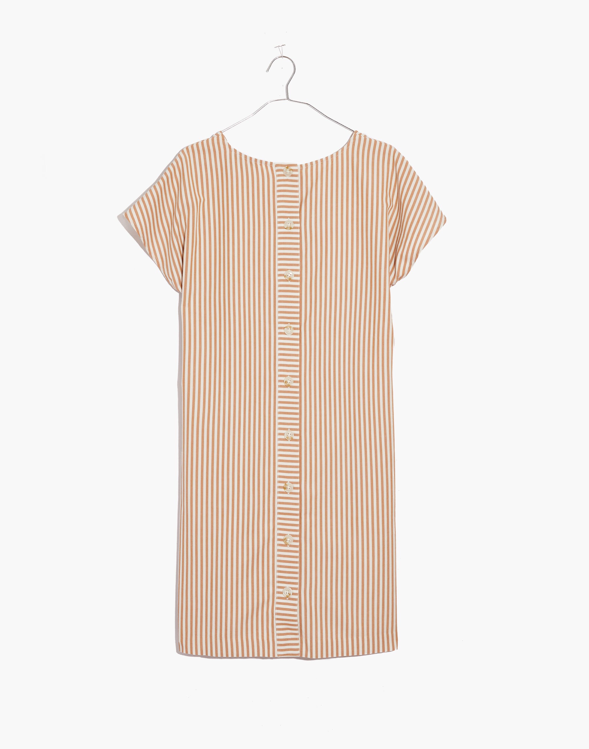 Button-Back Easy Dress in Stripe