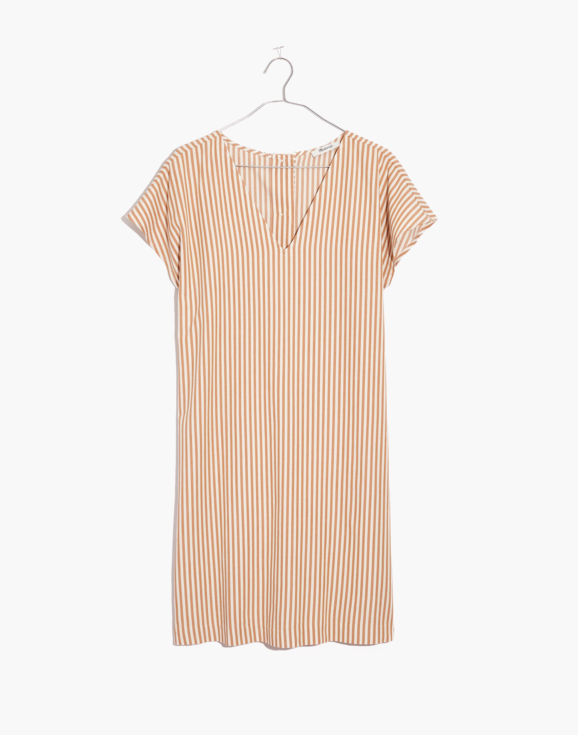 Button-Back Easy Dress in Stripe
