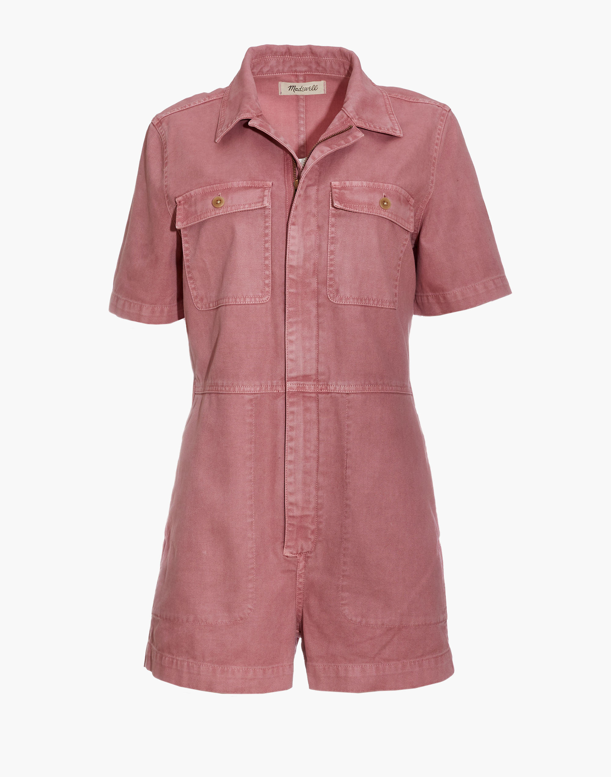 Garment-Dyed Coverall Romper