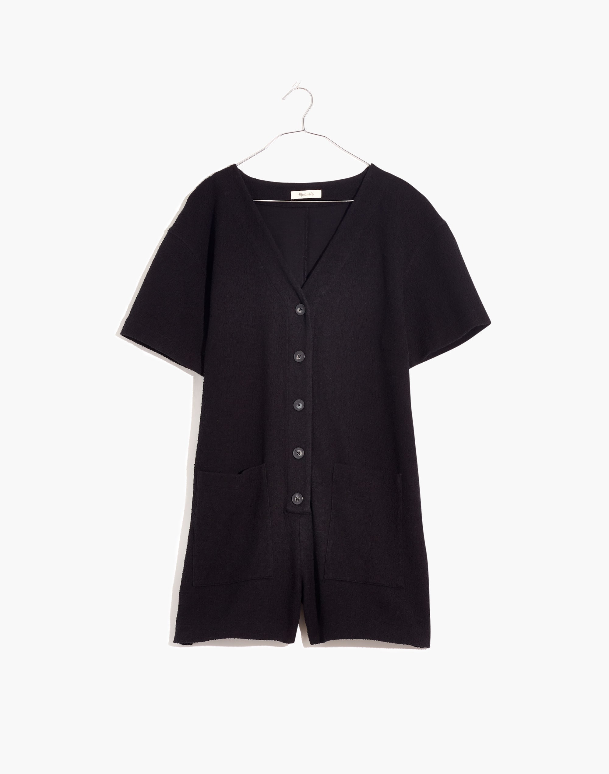 Knit Button-Front Romper