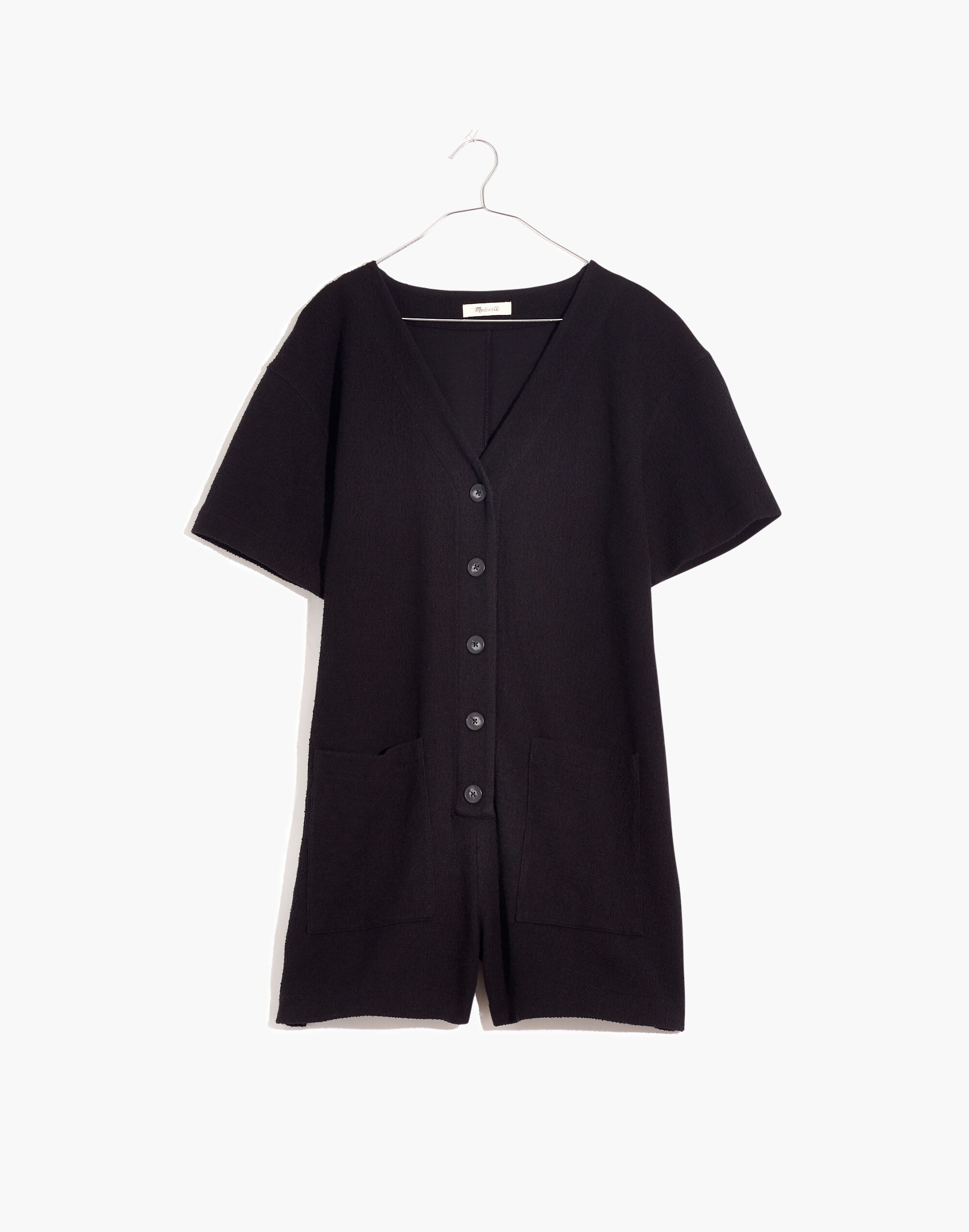 Knit Button-Front Romper