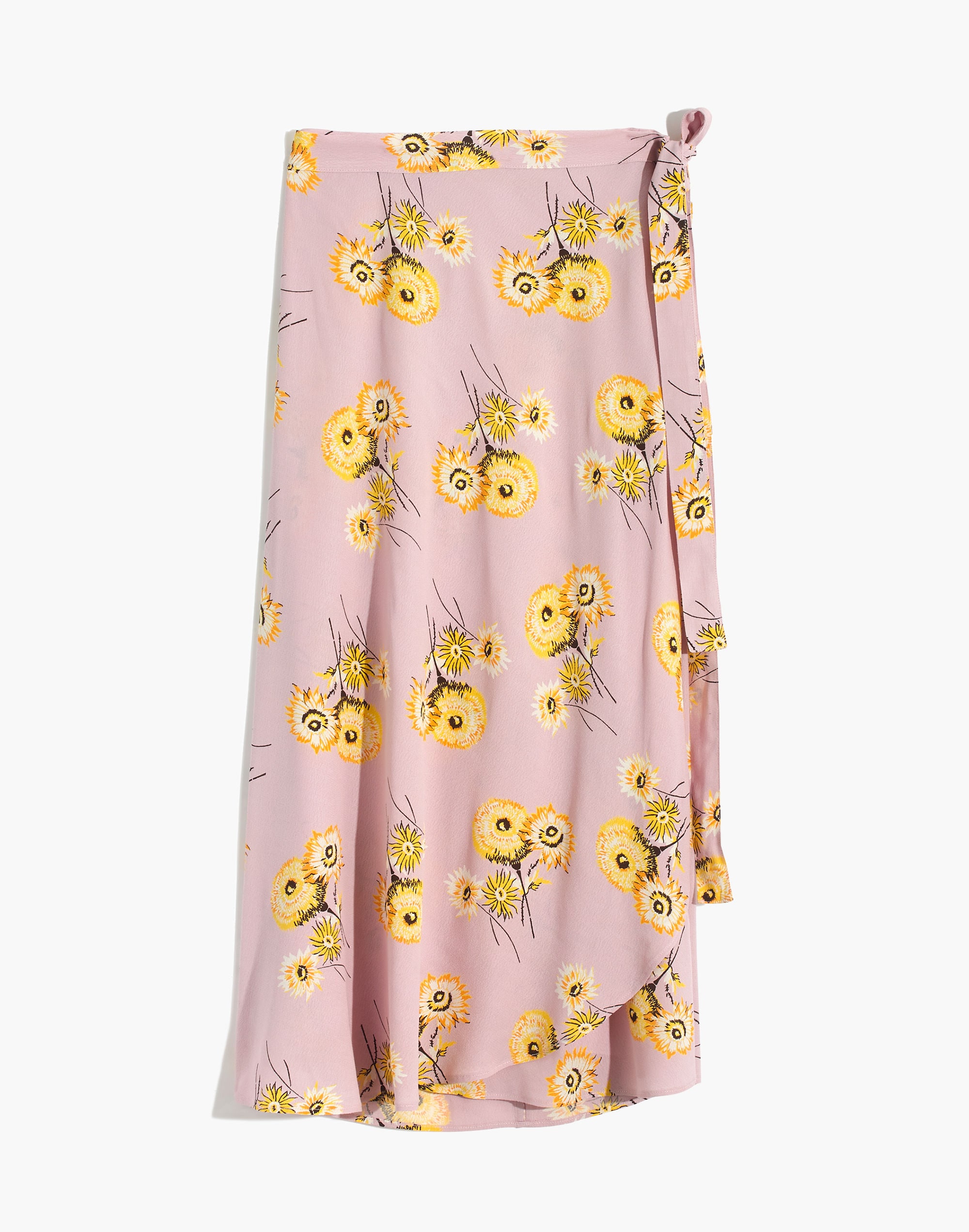 Wrap Midi Skirt in Dutch Dandelions