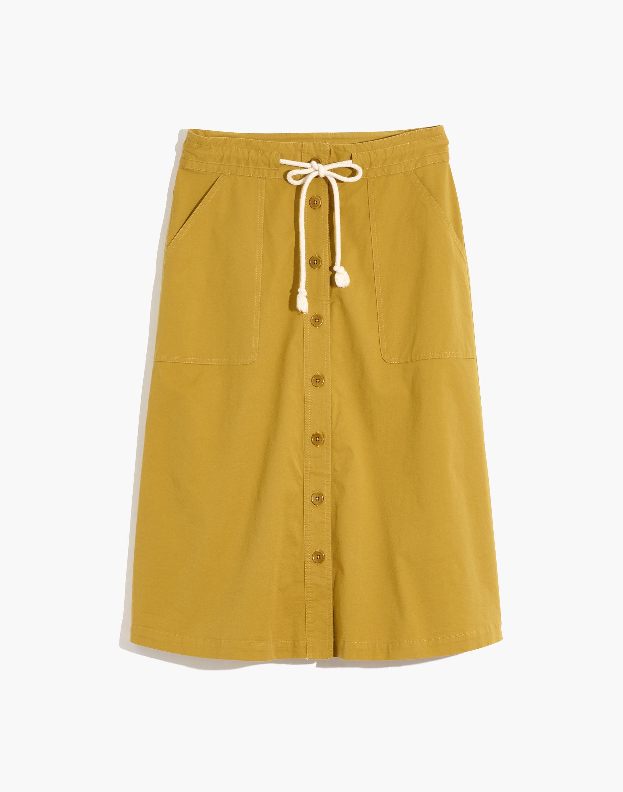 Tie-Waist Utility Midi Skirt