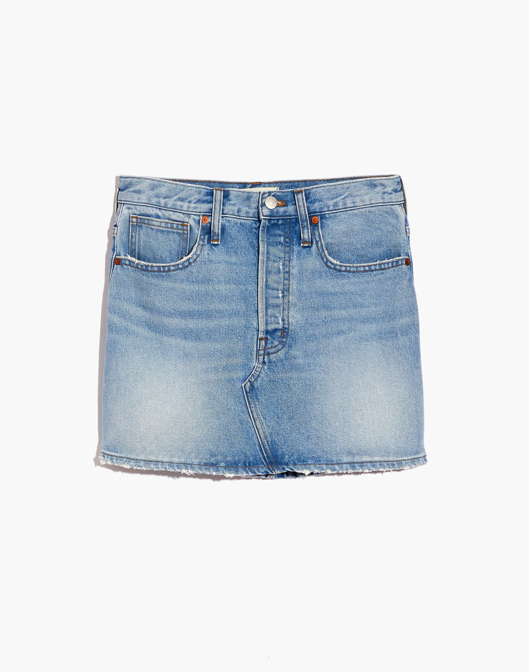 Rigid Denim Relaxed Mini Skirt in Northdale Wash