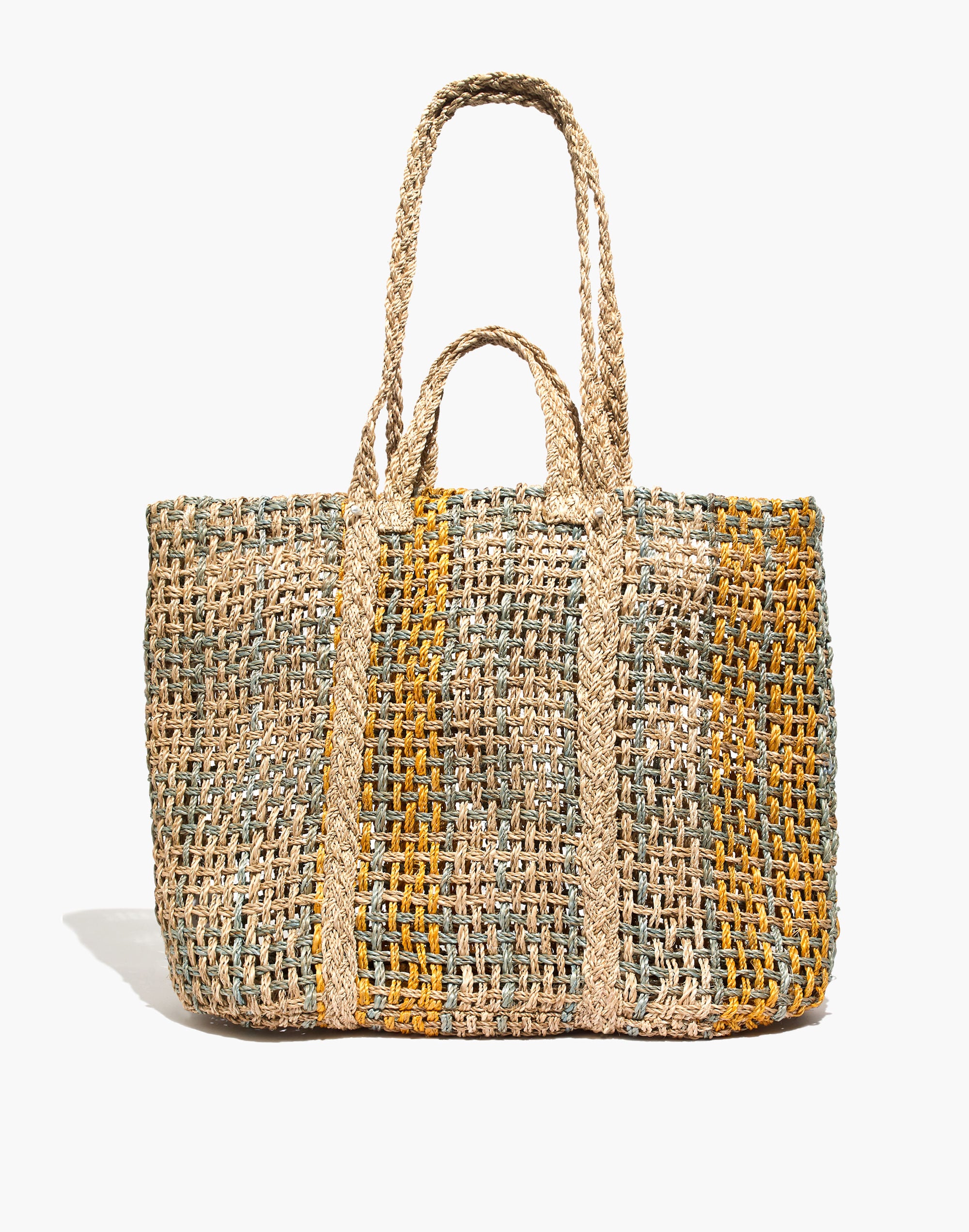 the straw beach tote bag