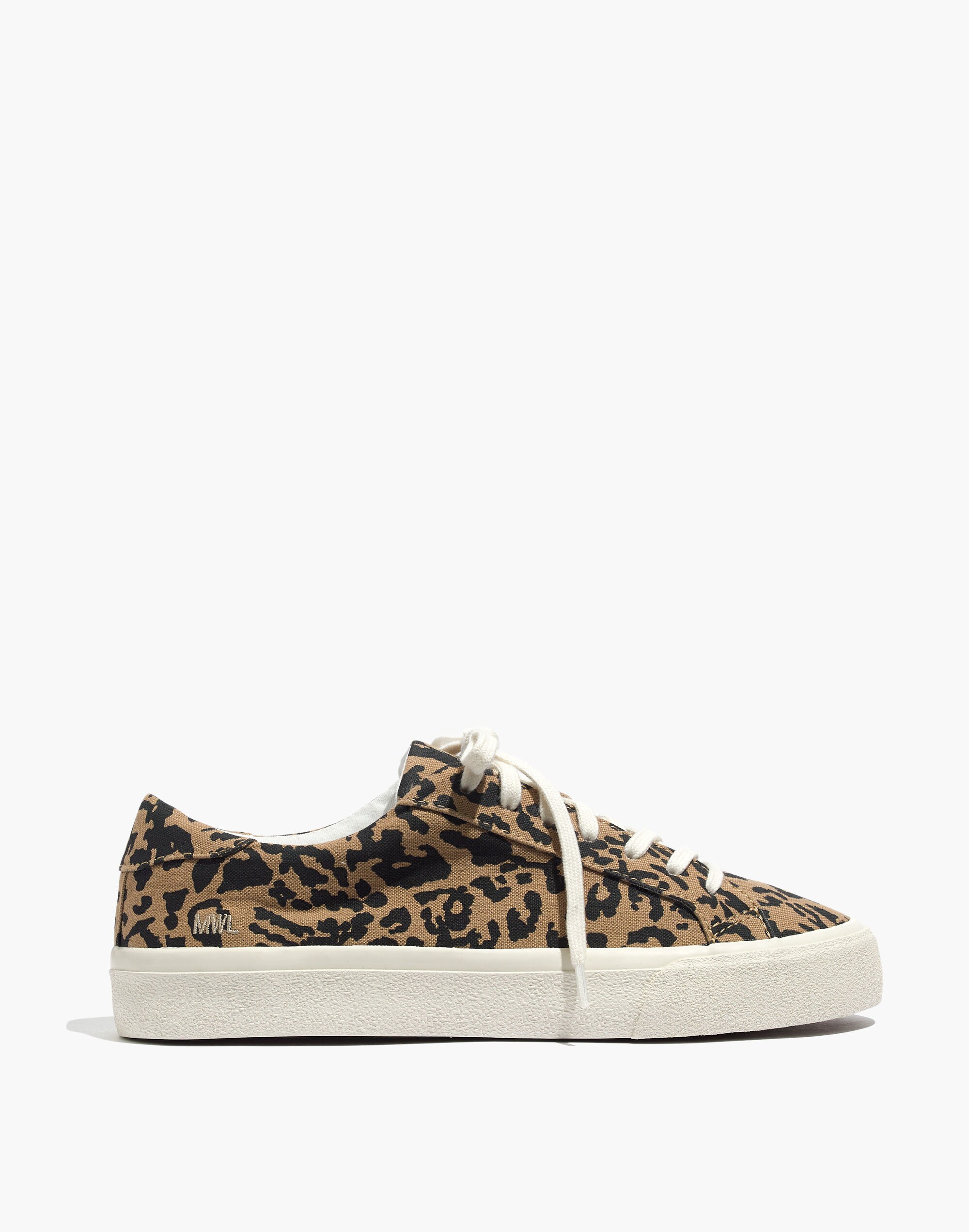 Sidewalk Low-Top Sneakers in Leopard Print Recycled Canvas