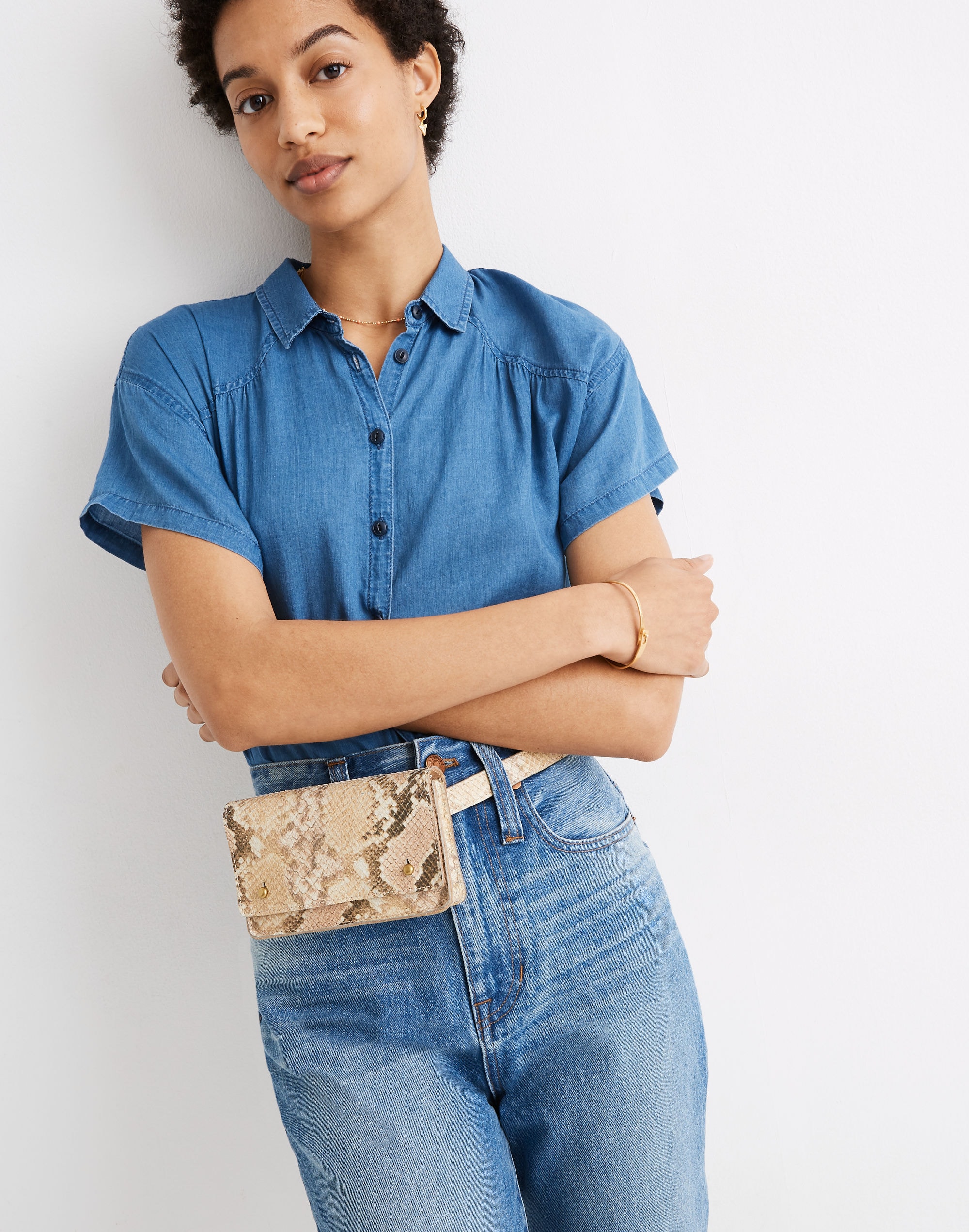 The Leather Belt Bag: Snake Embossed Edition