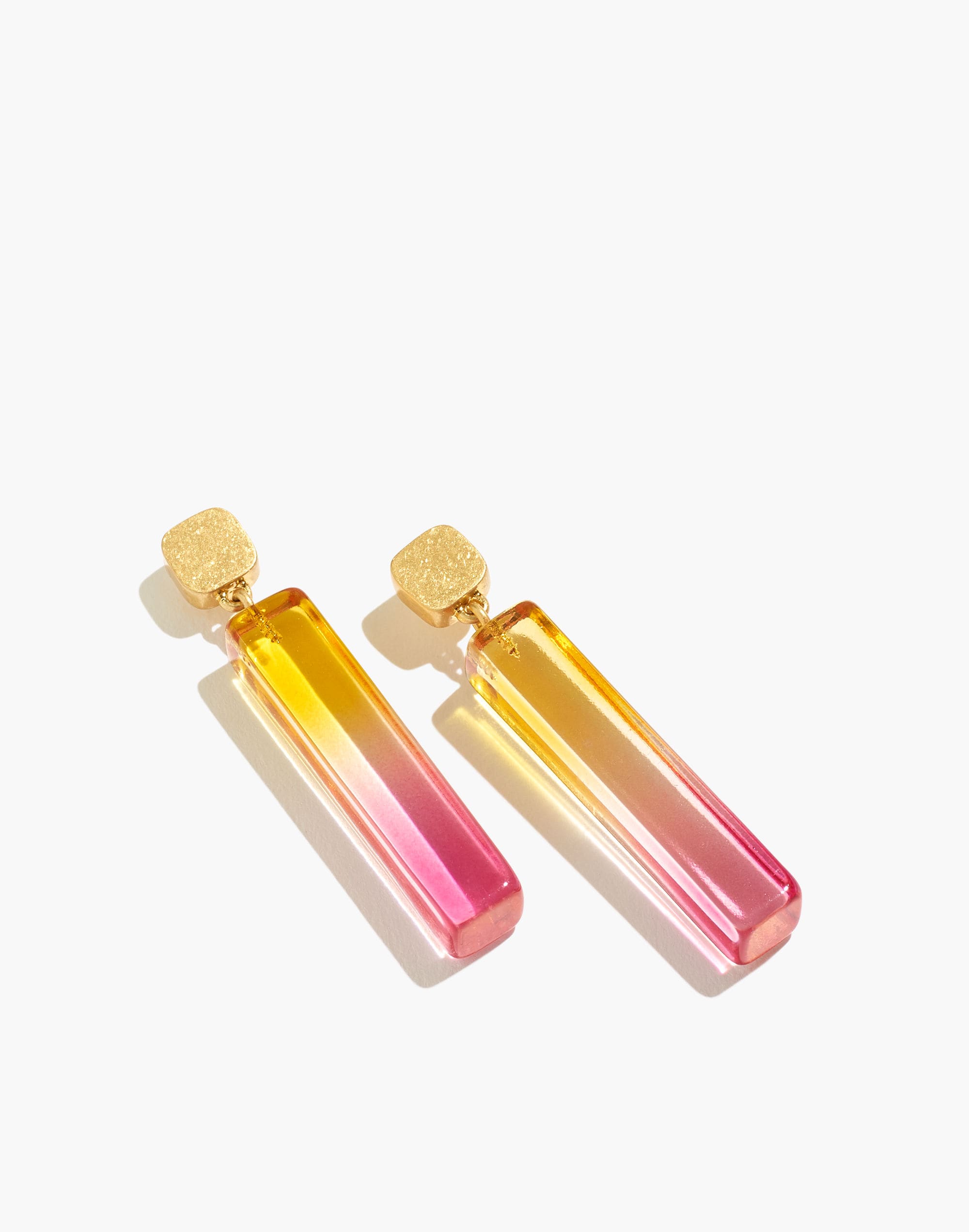 Ombr&eacute; Resin Linear Drop Earrings