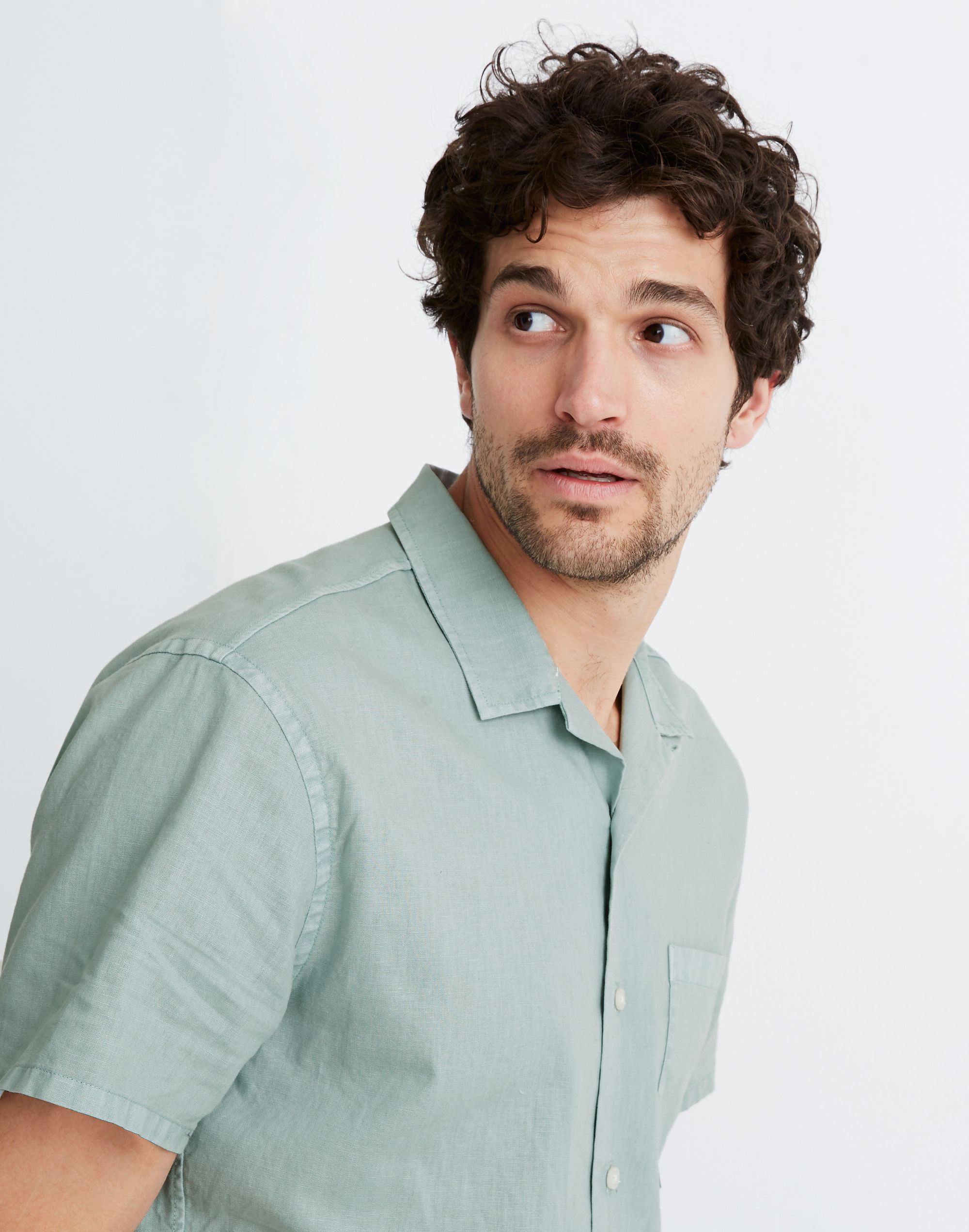 Linen-Cotton Easy Camp Shirt