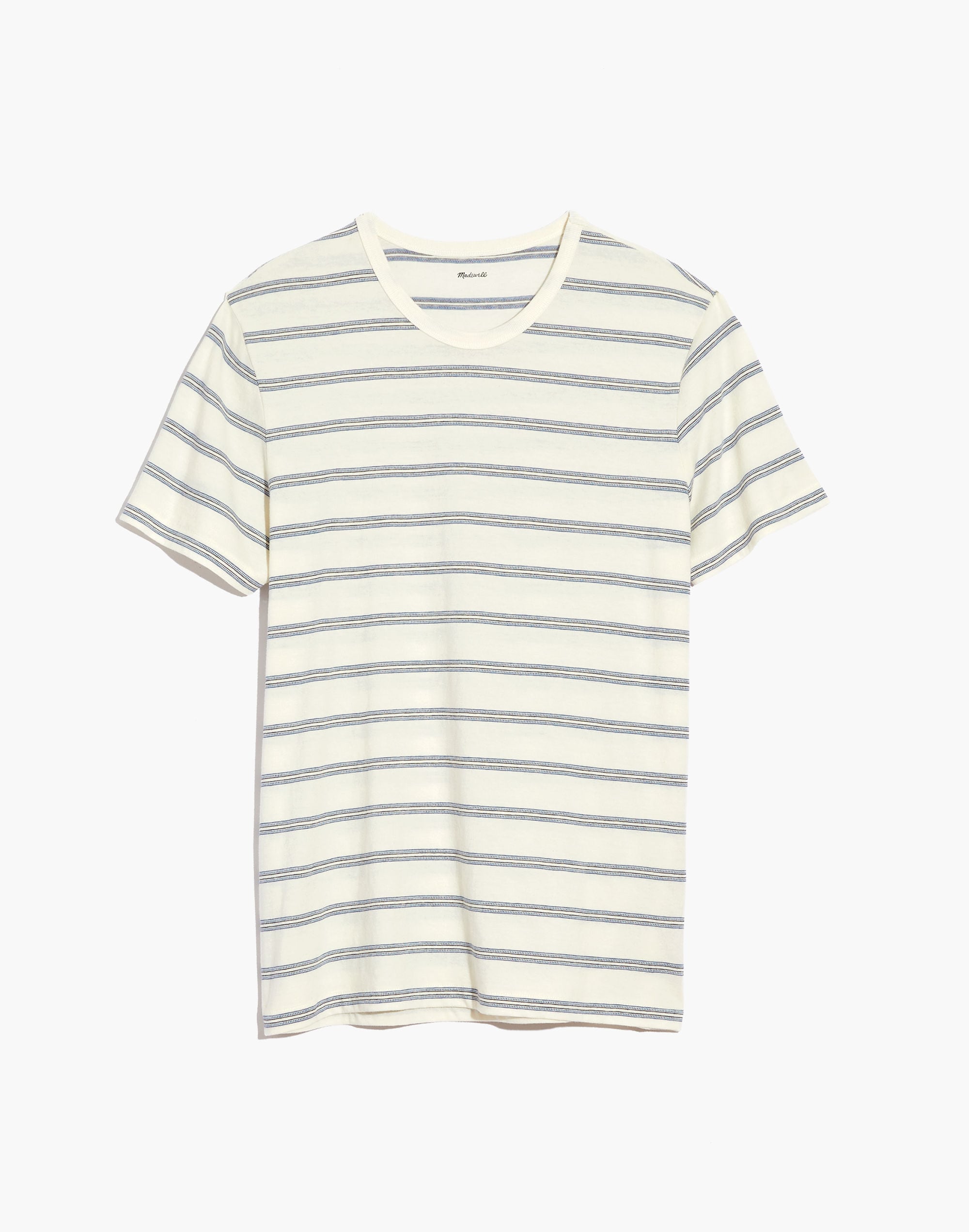 Allday Crewneck Tee in Yarn-Dyed Jacquard Stripe