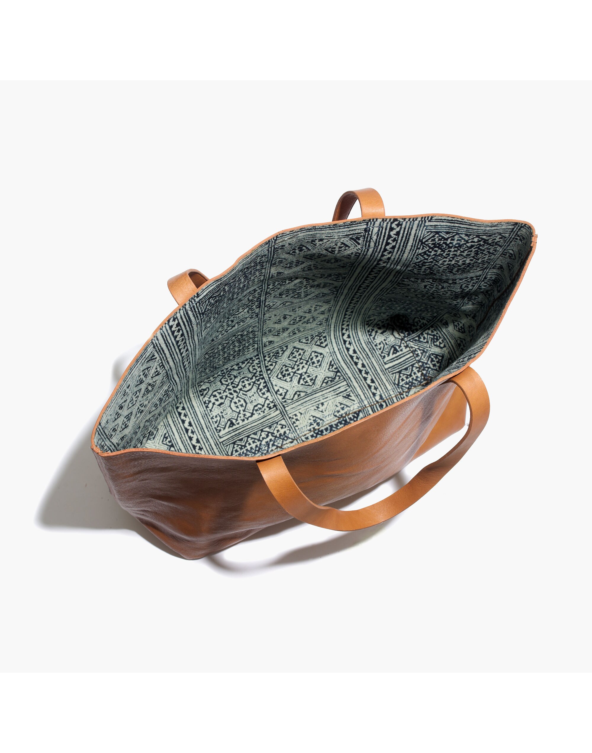 The Reversible Transport Tote in Indigo Tile