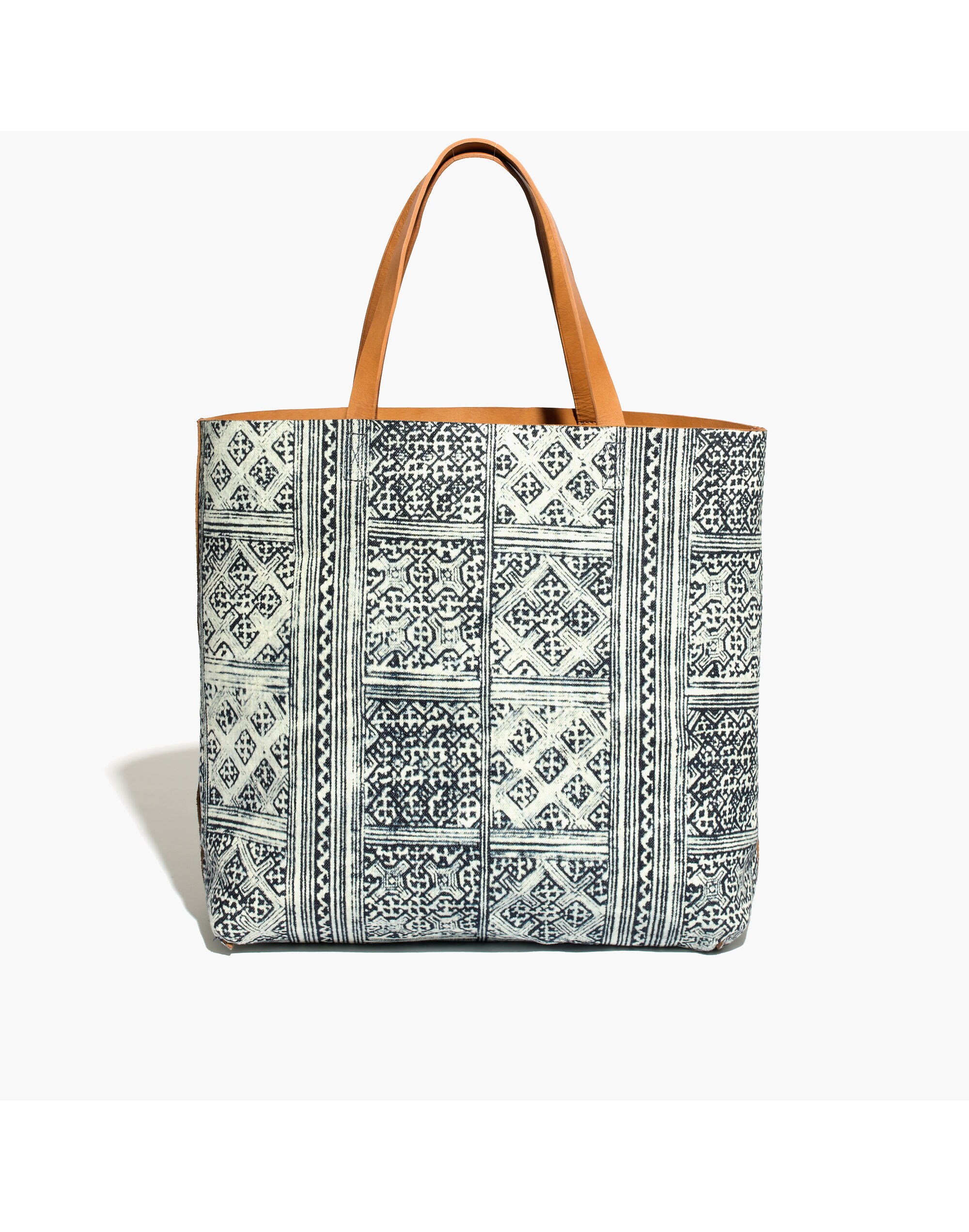 The Reversible Transport Tote in Indigo Tile