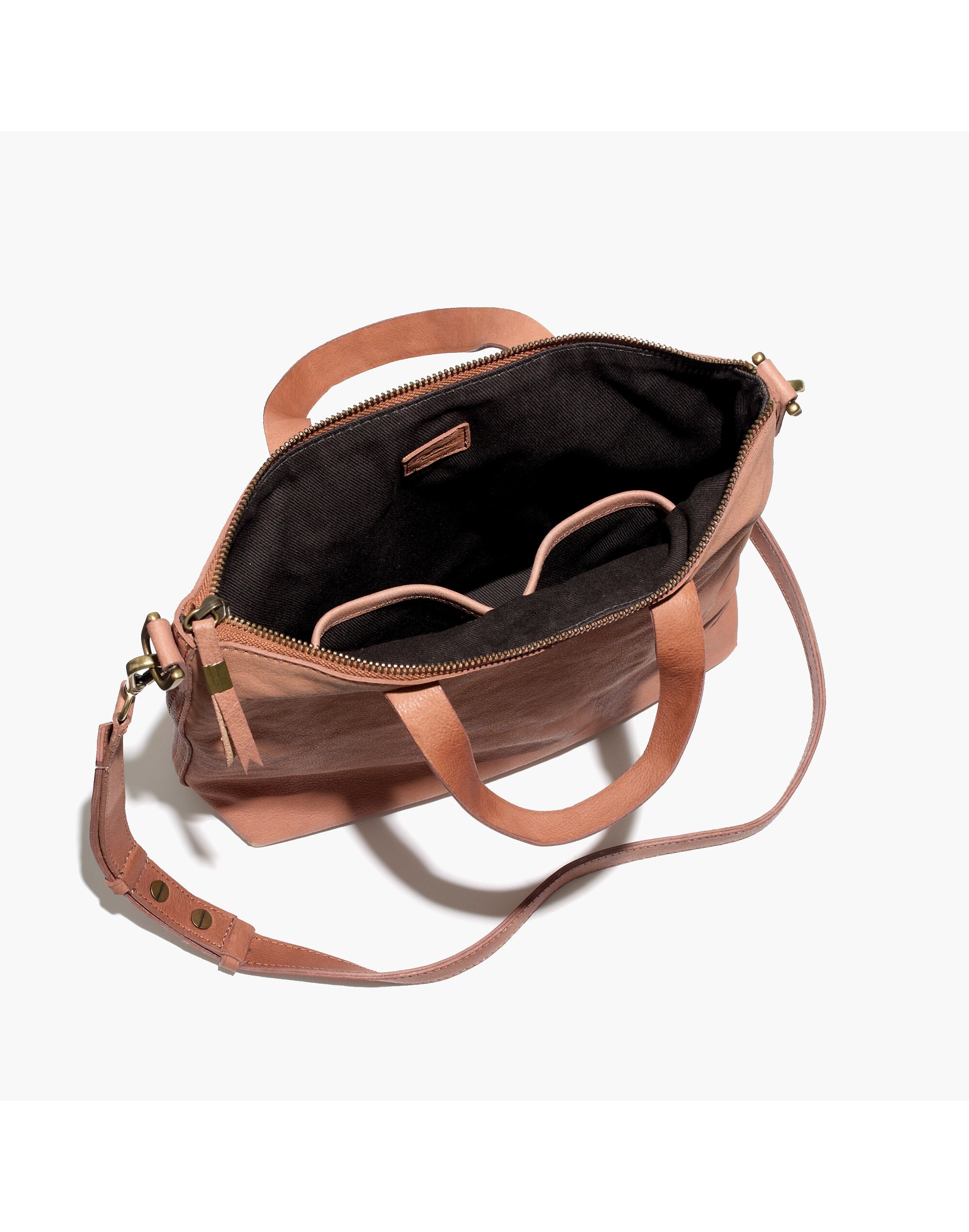 The Mini Transport Crossbody in Washed Leather