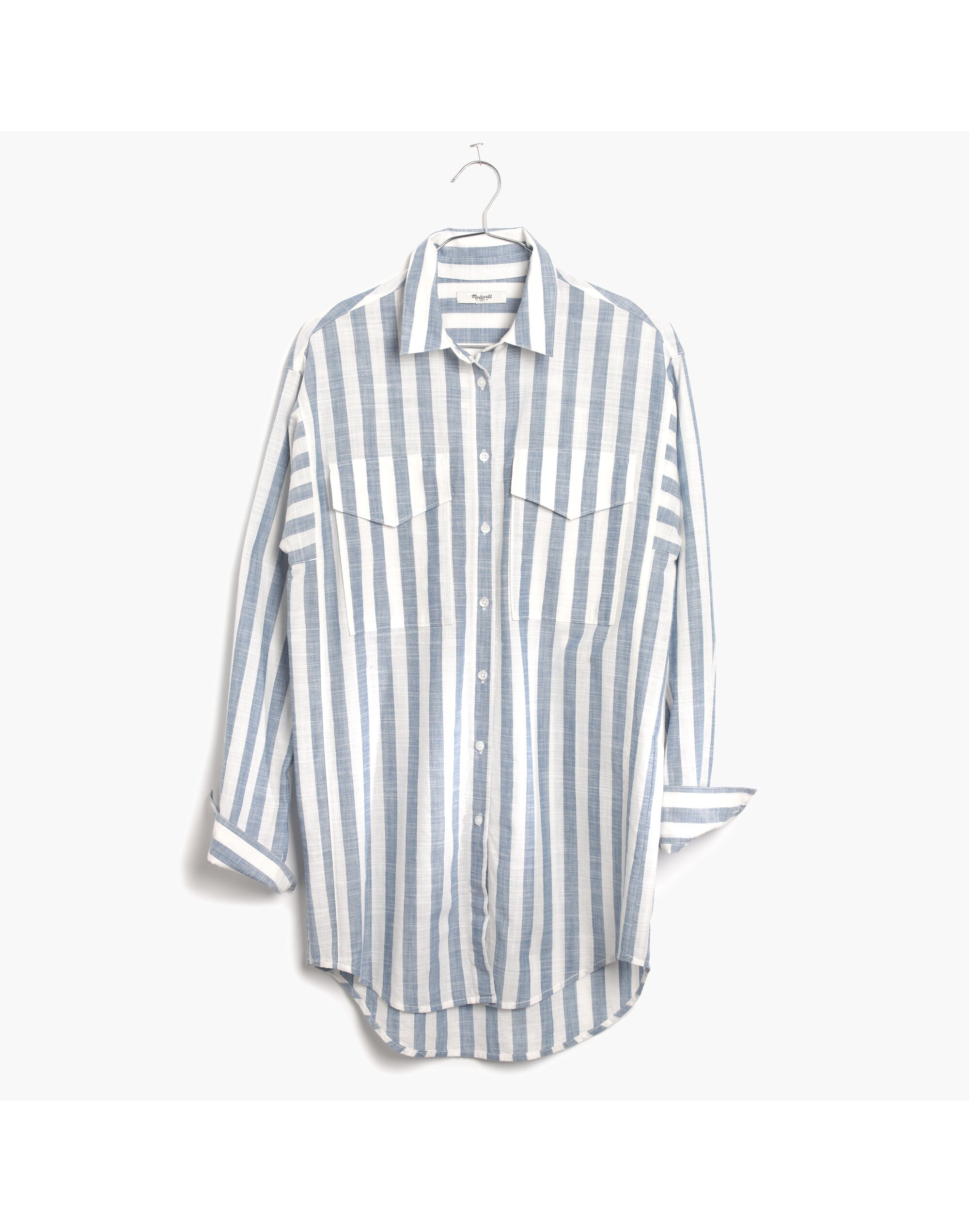 Oversized Button-Down Shirt in Major Stripe