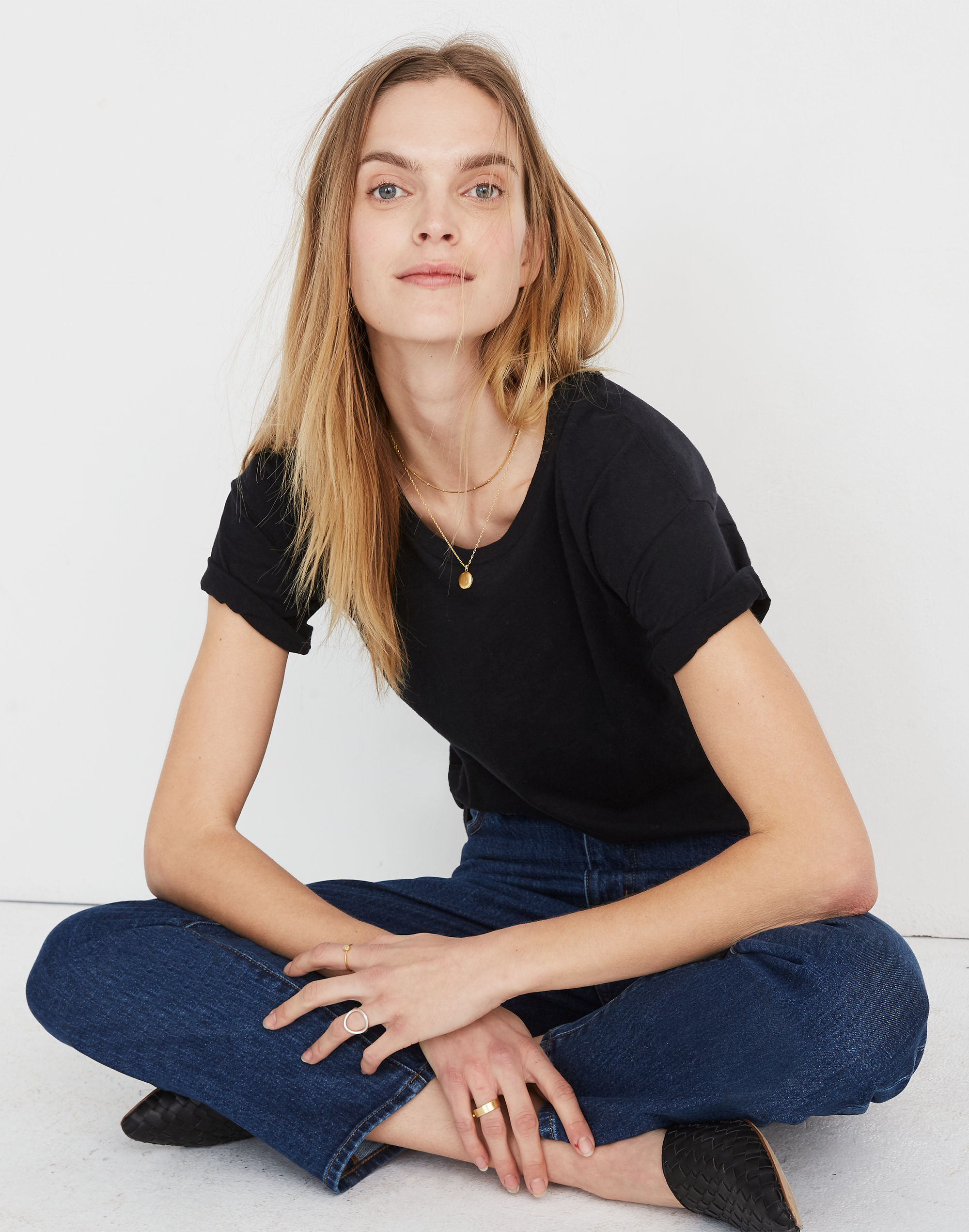 Whisper Cotton Crewneck Tee