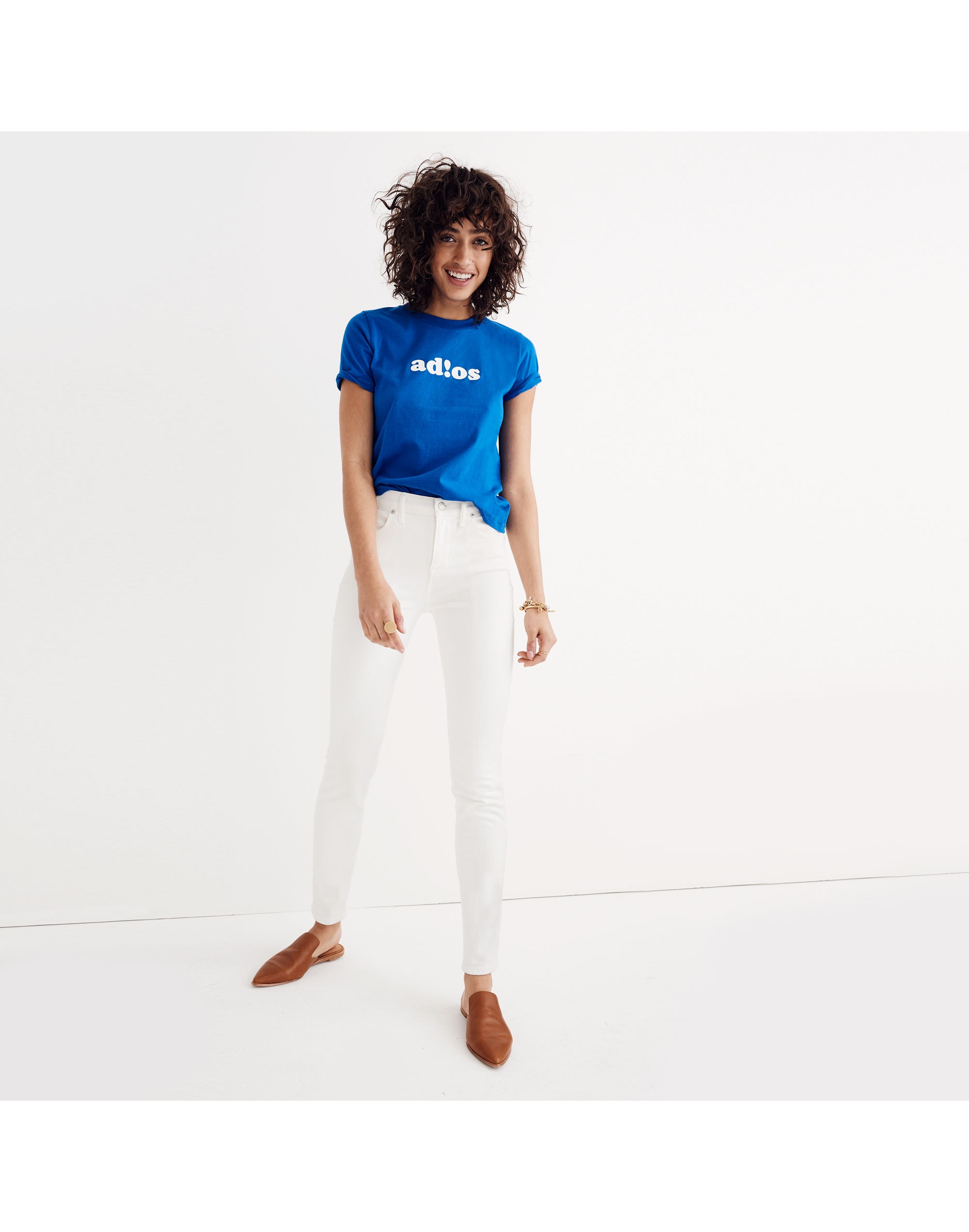 9" High-Rise Skinny Jeans in Pure White