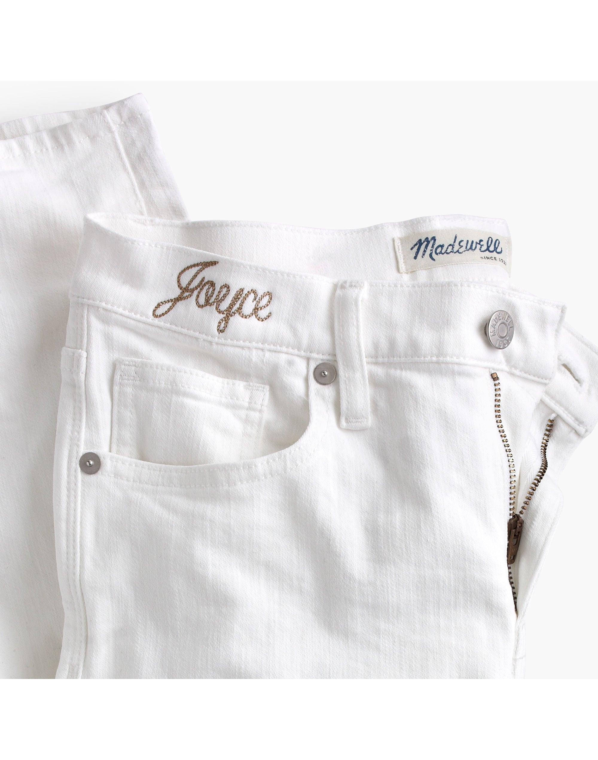 9" High-Rise Skinny Jeans in Pure White