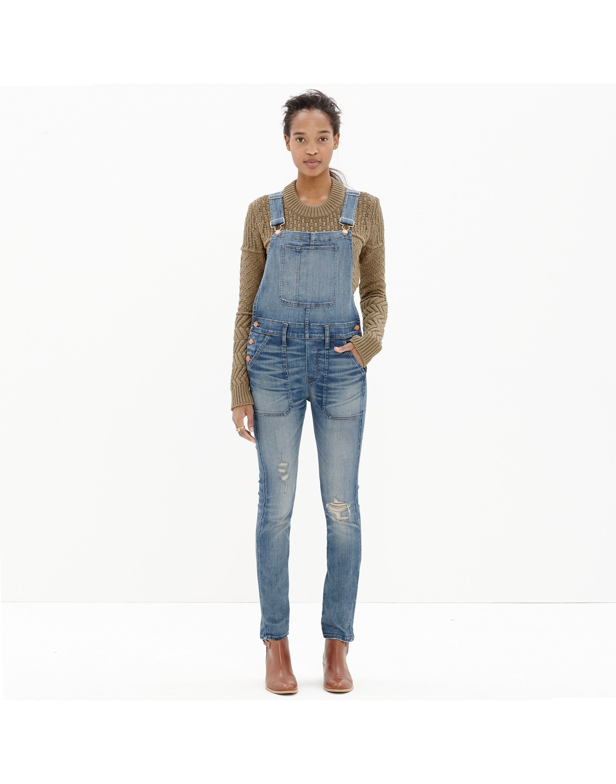 Skinny Overalls in Adrian Wash