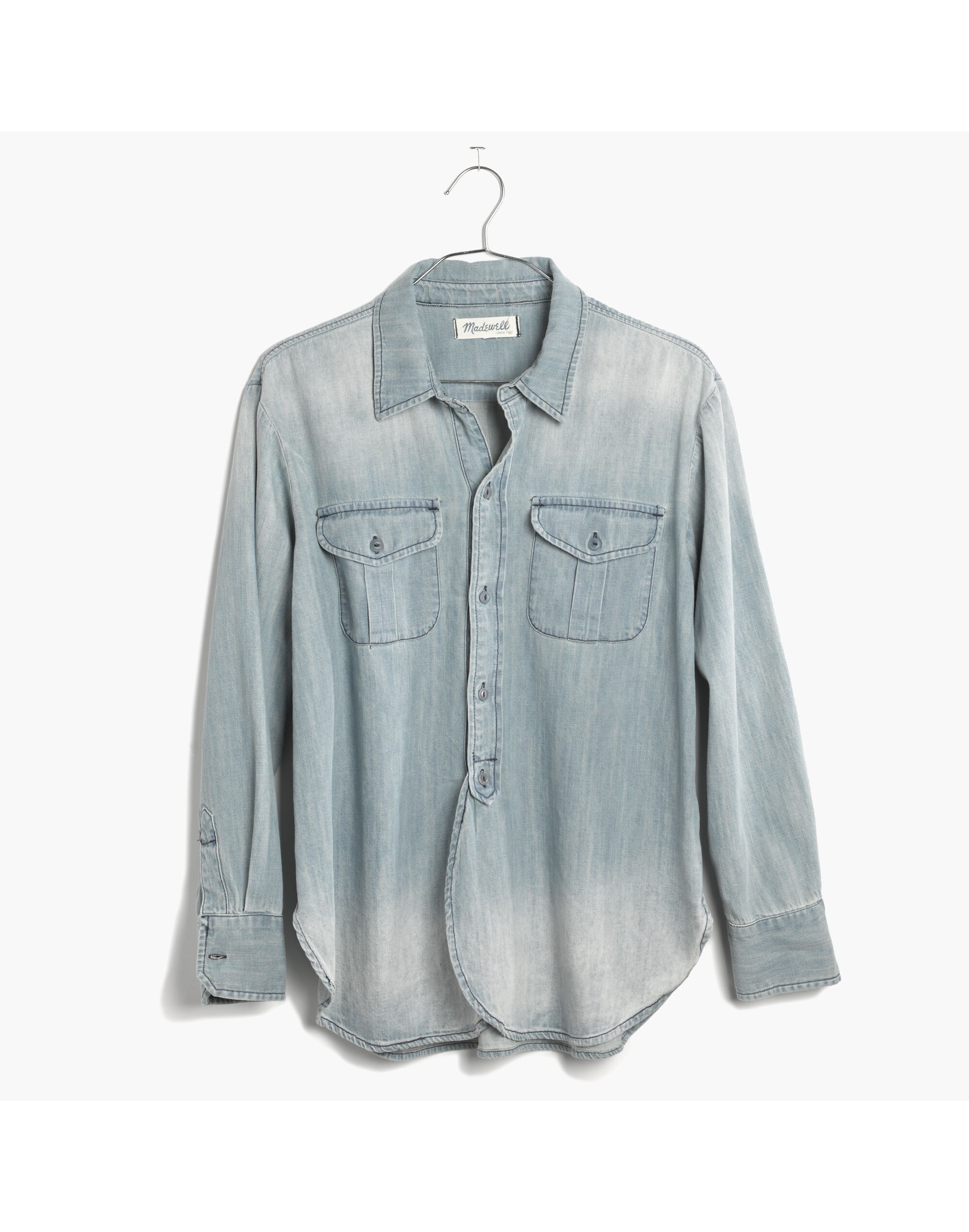 Denim Cargo Workshirt in Edmond Wash