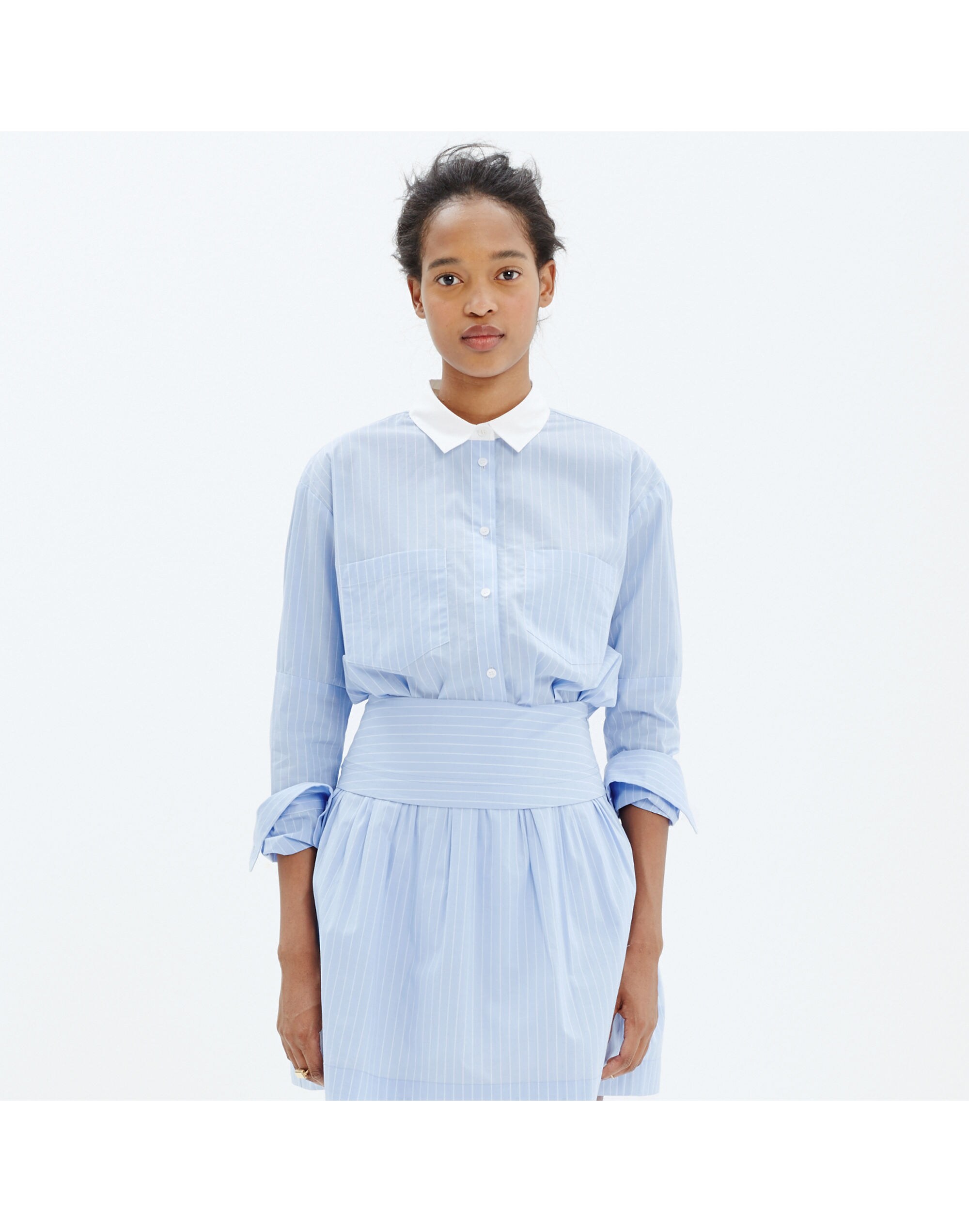 Oversized Boyshirt in Seaboard Stripe