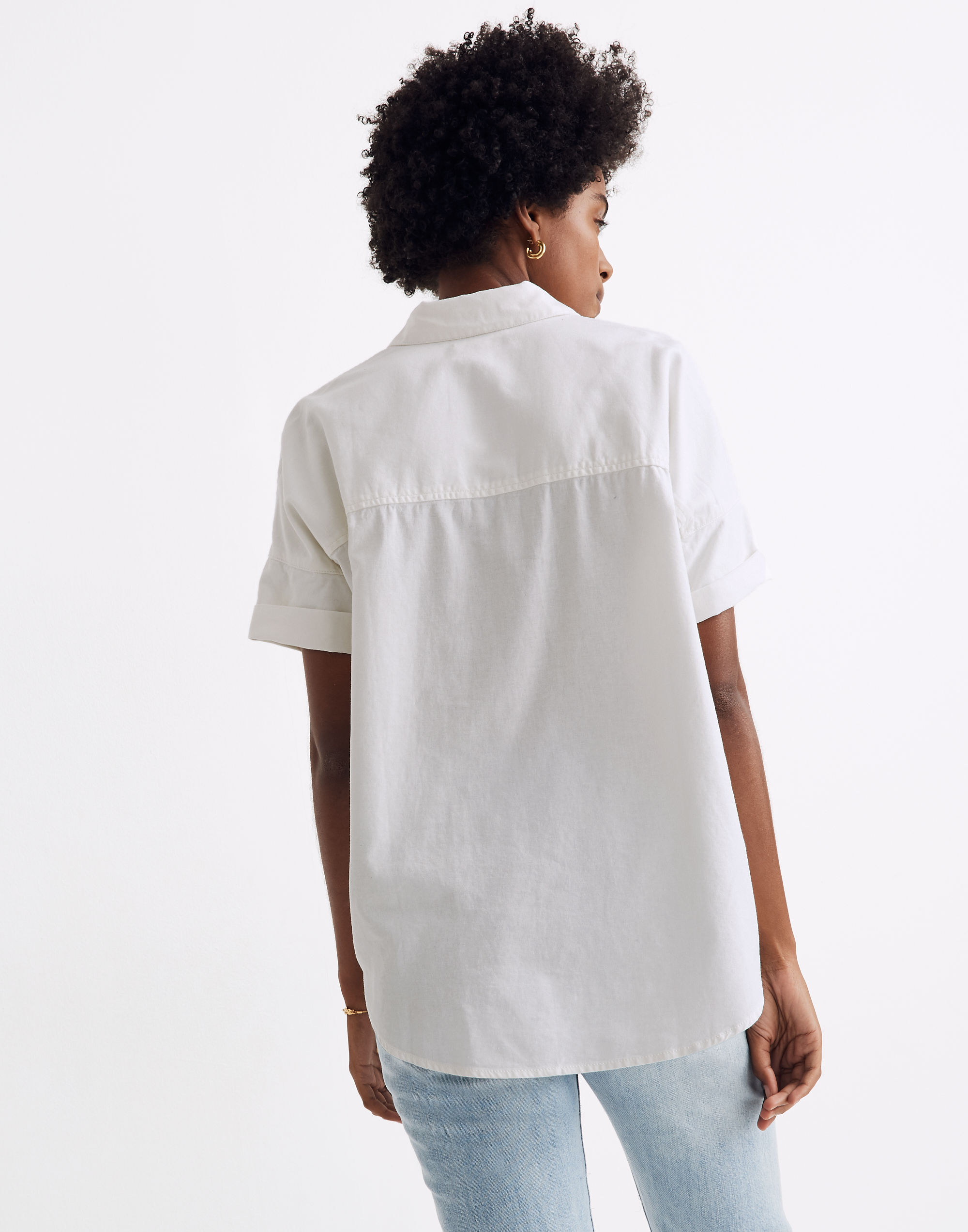 White Cotton Courier Shirt