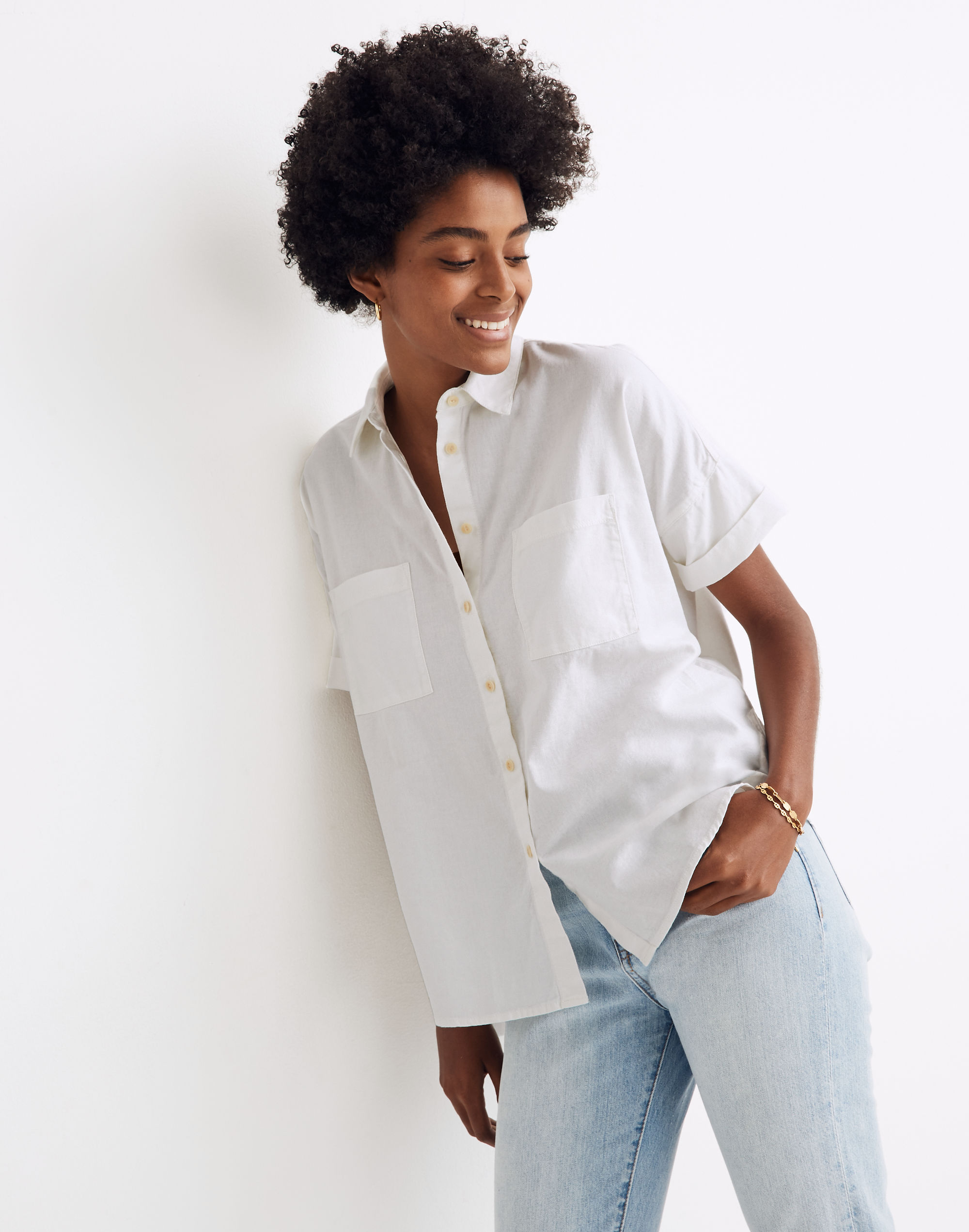 White Cotton Courier Shirt