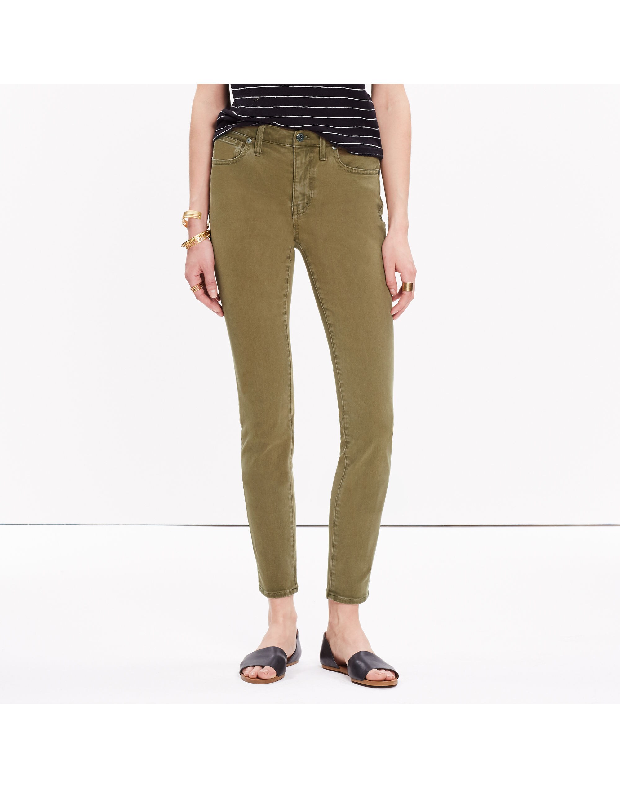 9" High-Rise Skinny Crop Jeans: Colorwash Edition