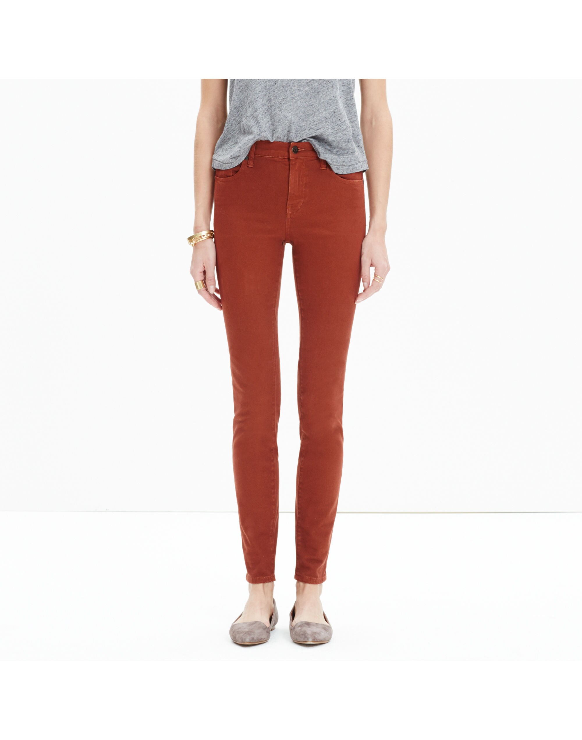 9" High-Rise Skinny Jeans: Garment-Dyed Edition