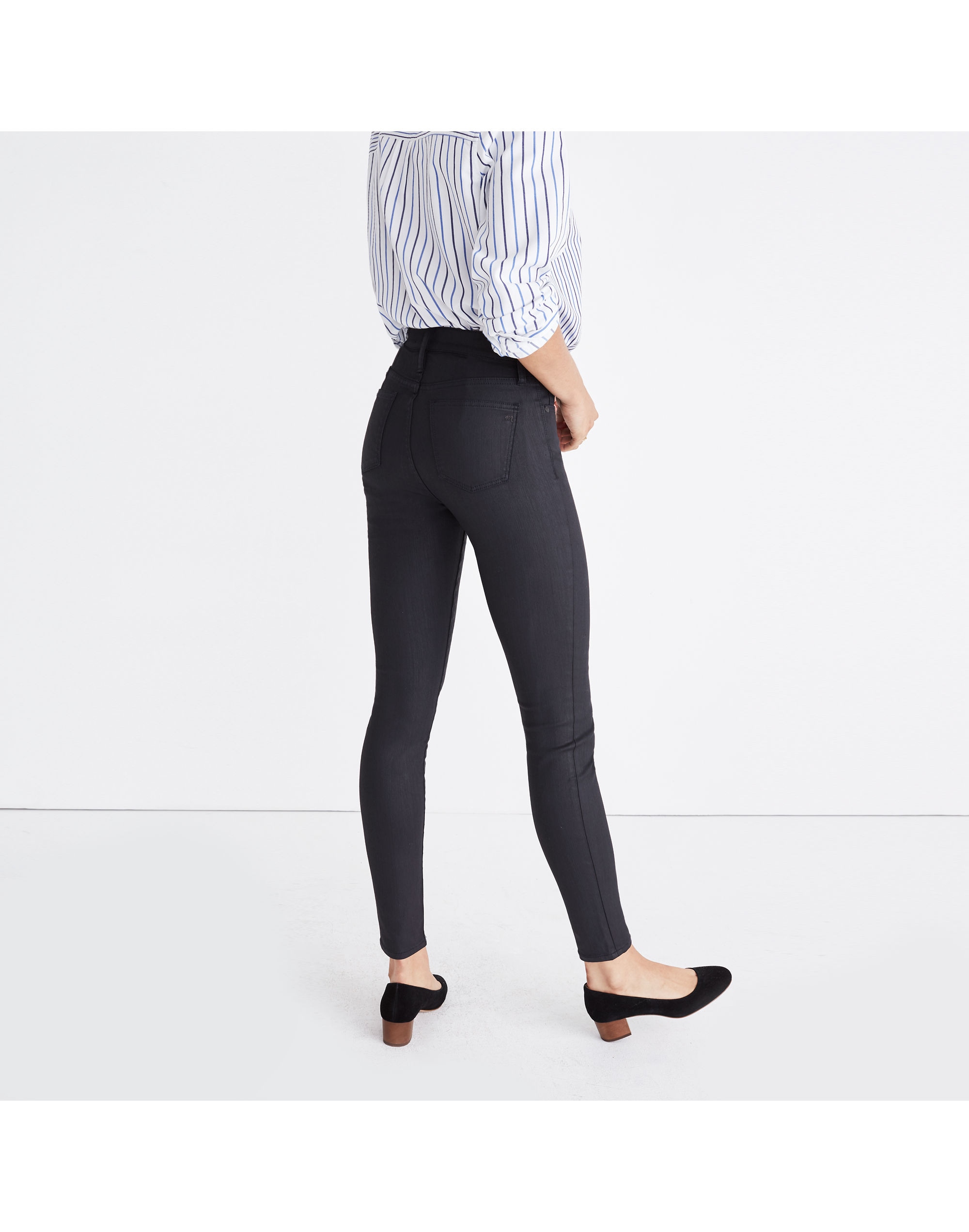 9" High-Rise Skinny Jeans: Coated Edition