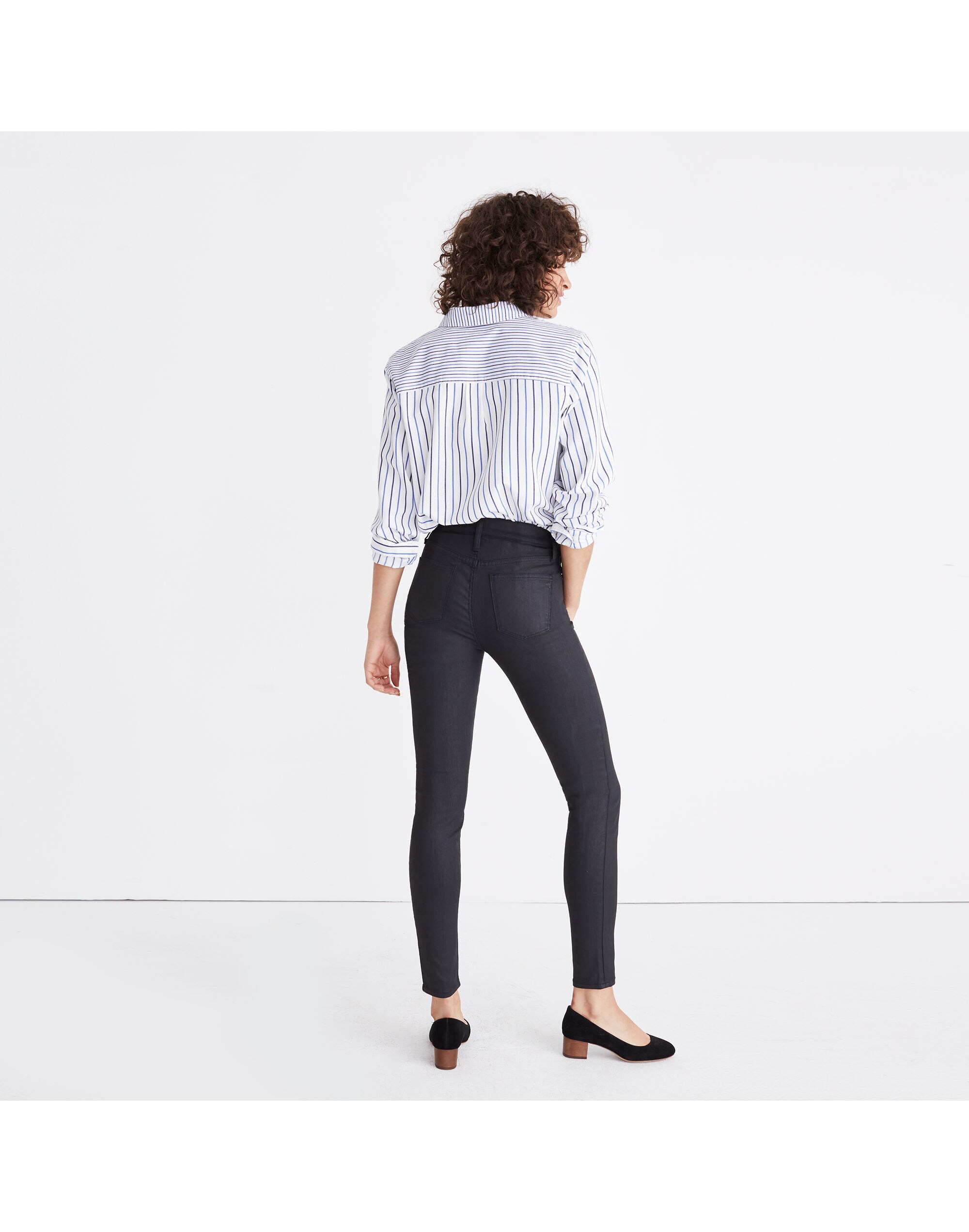 9" High-Rise Skinny Jeans: Coated Edition