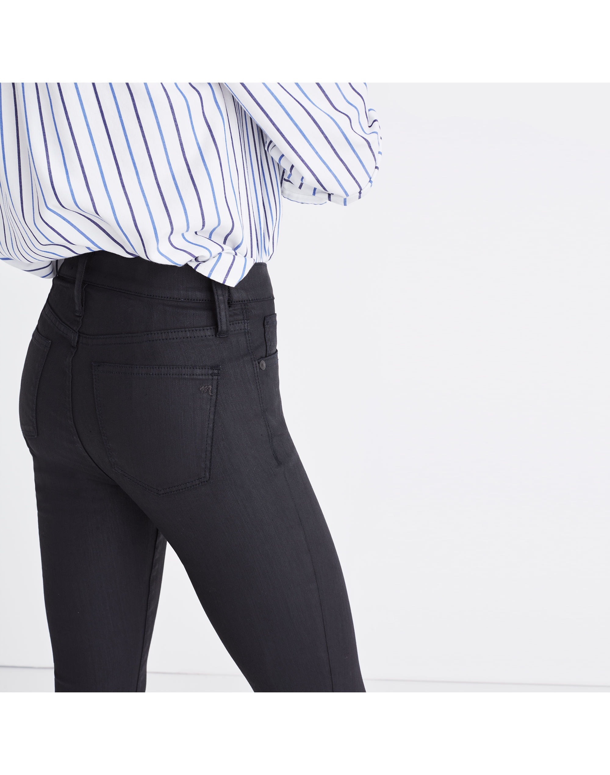 9" High-Rise Skinny Jeans: Coated Edition