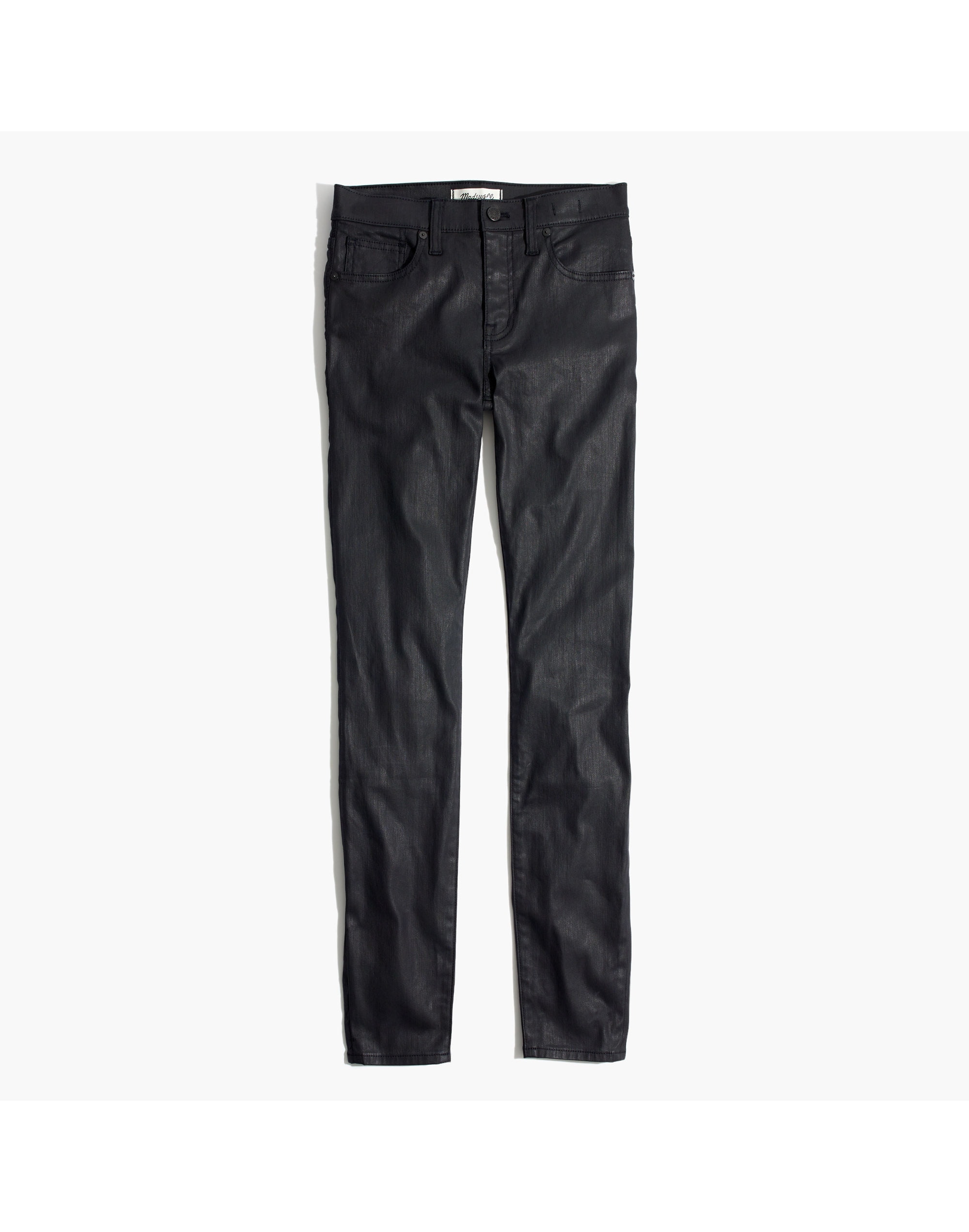 9" High-Rise Skinny Jeans: Coated Edition