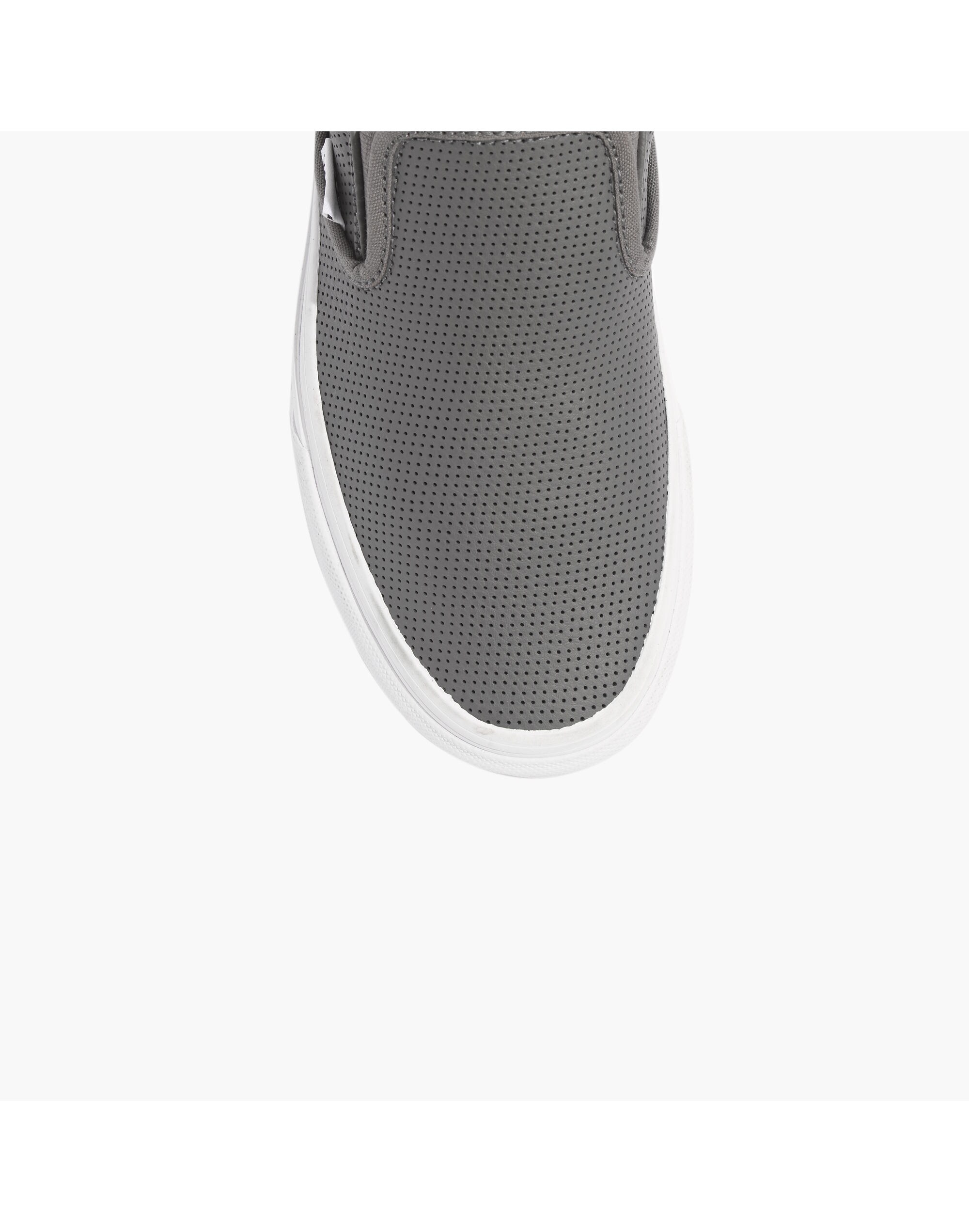 Vans&reg; Classic Slip-On Sneakers in Grey Perforated Leather