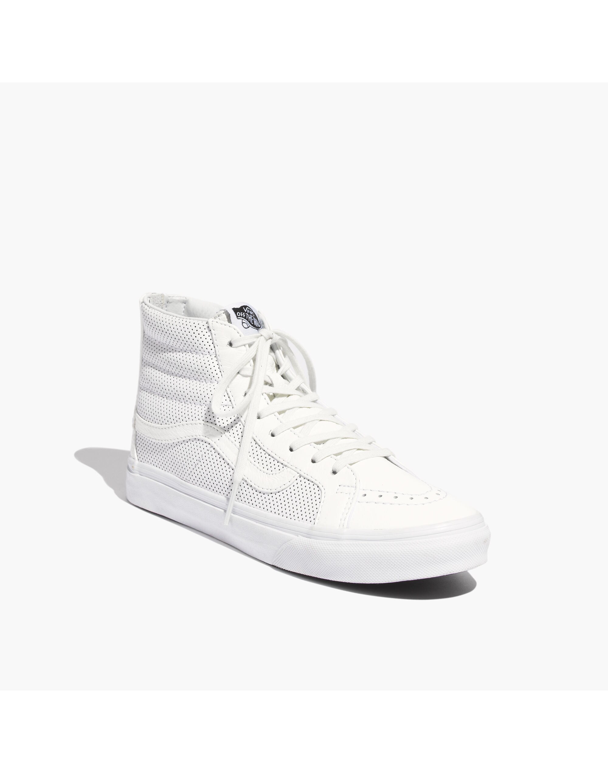Vans&reg; SK8-Hi Slim Zip High-Top Sneakers in Perforated Leather