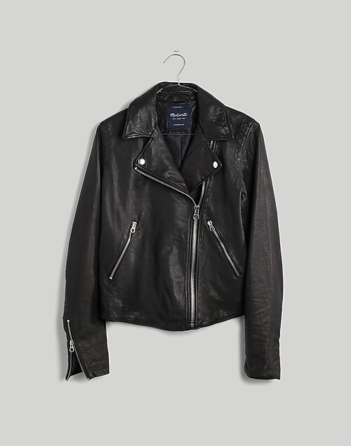  NWT LVC Biker Leather Jacket washed black size M