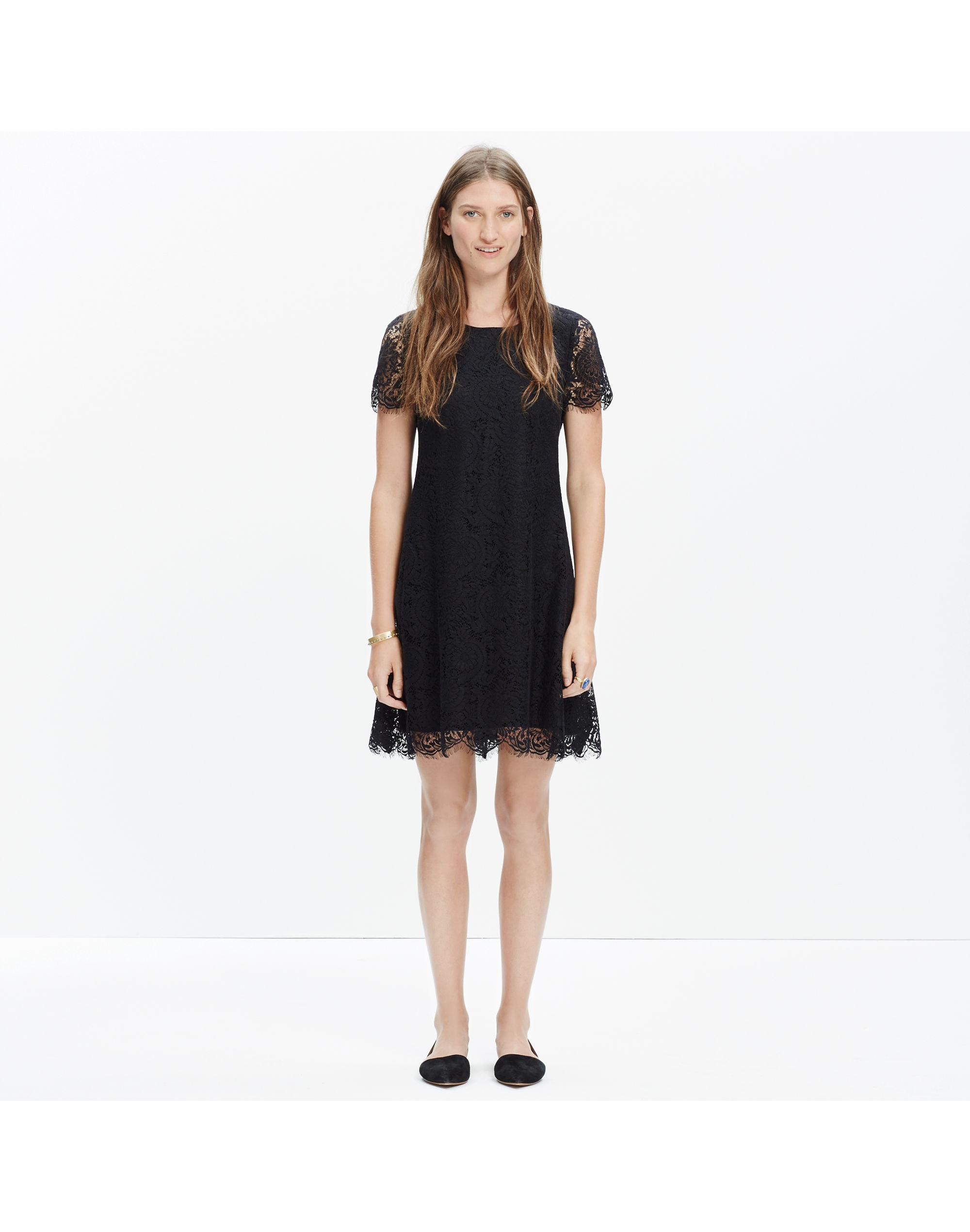 floral lace shift dress